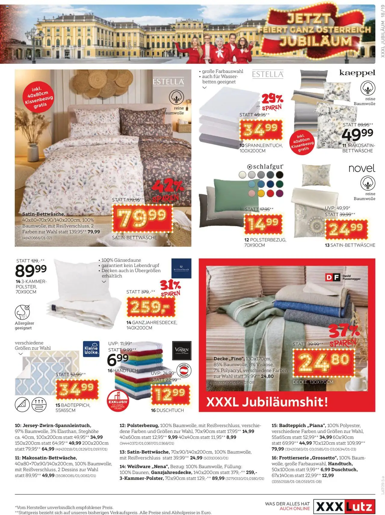 XXXLutz Jubiläum geschenke gültig ab 26.08.2025 | Seite: 19 | Produkte: Wasser, Decke