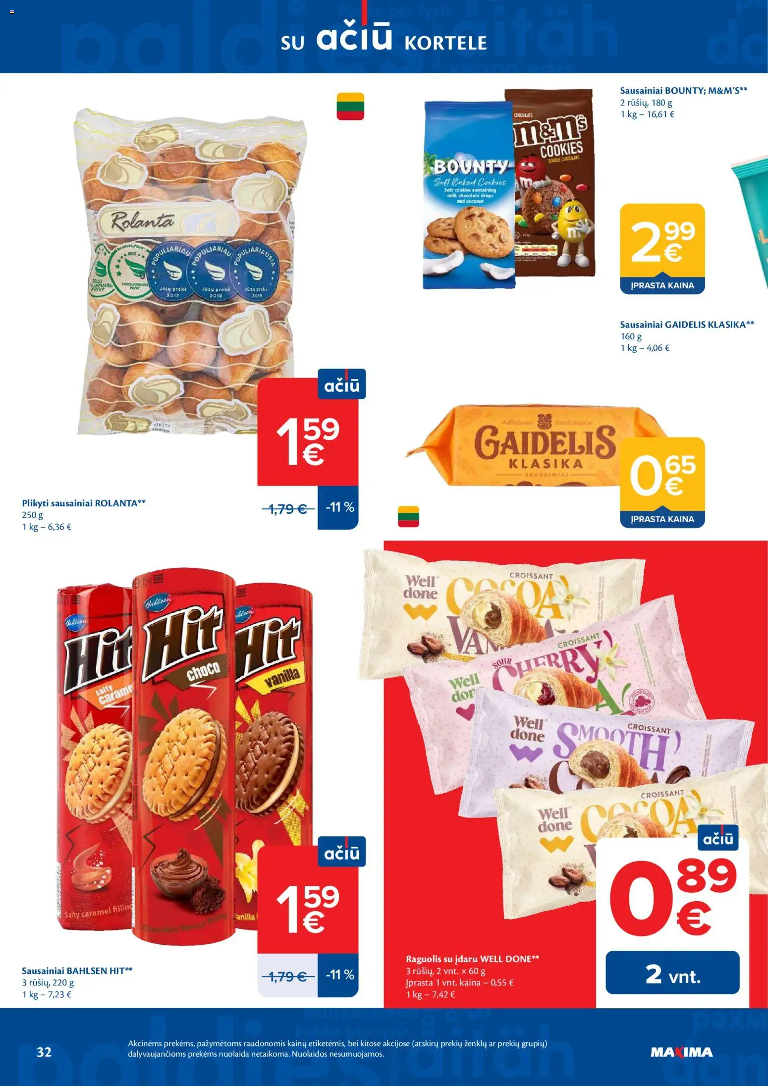 MAXIMA akcijos nuo 21.04.2026 | Puslapis: 32 | Prekių: Sausainiai