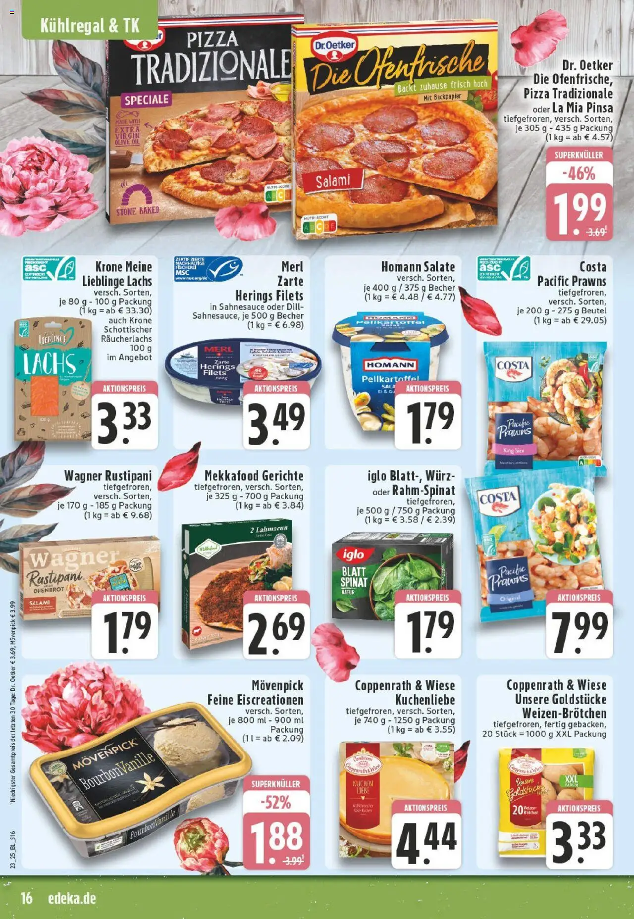 Edeka prospekt Düsseldorf	 - gültig ab dem 01.06.2025 | Seite: 16 | Produkte: Iglo, Lachs, Räucherlachs, Pizza