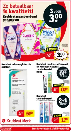 Kruidvat folder week 45 - Voorbeeld van een folder van Kruidvat, geldig van 04.11.2025 | Pagina: 14 | Producten: Bébipulyka, Füstölt oldalas, Tampons, Tandenborstel