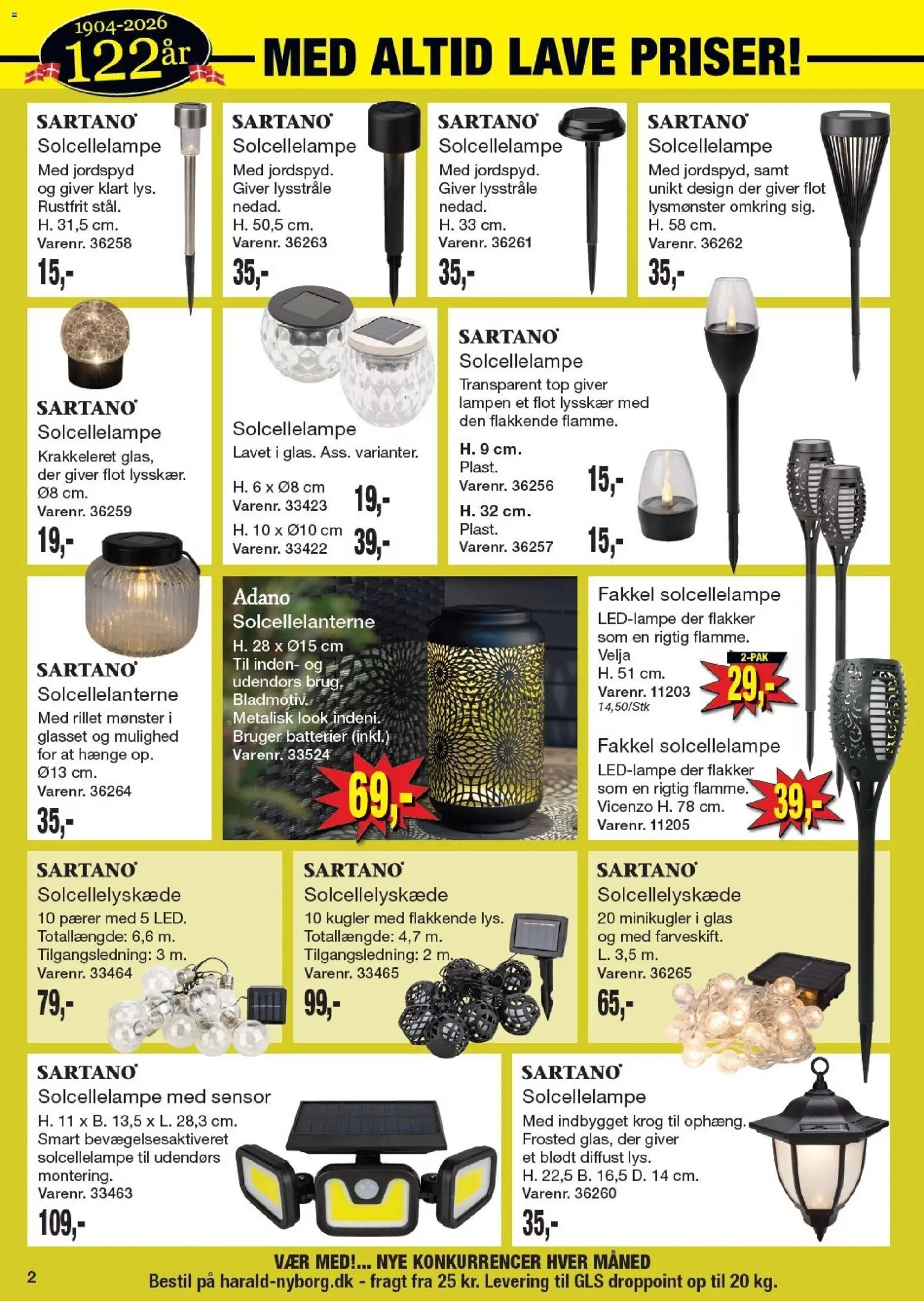 Harald Nyborg tilbudsavis – gyldig fra 23.04.2026 | Side: 2 | Produkter: Batterier, Pærer, Søm