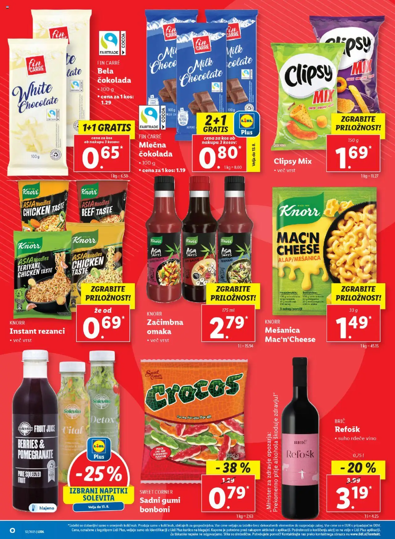 Lidl katalog │ velja od 07.08.2025 | Stran: 14 | Izdelki: Rezanci, Napitki, Vino, Omaka