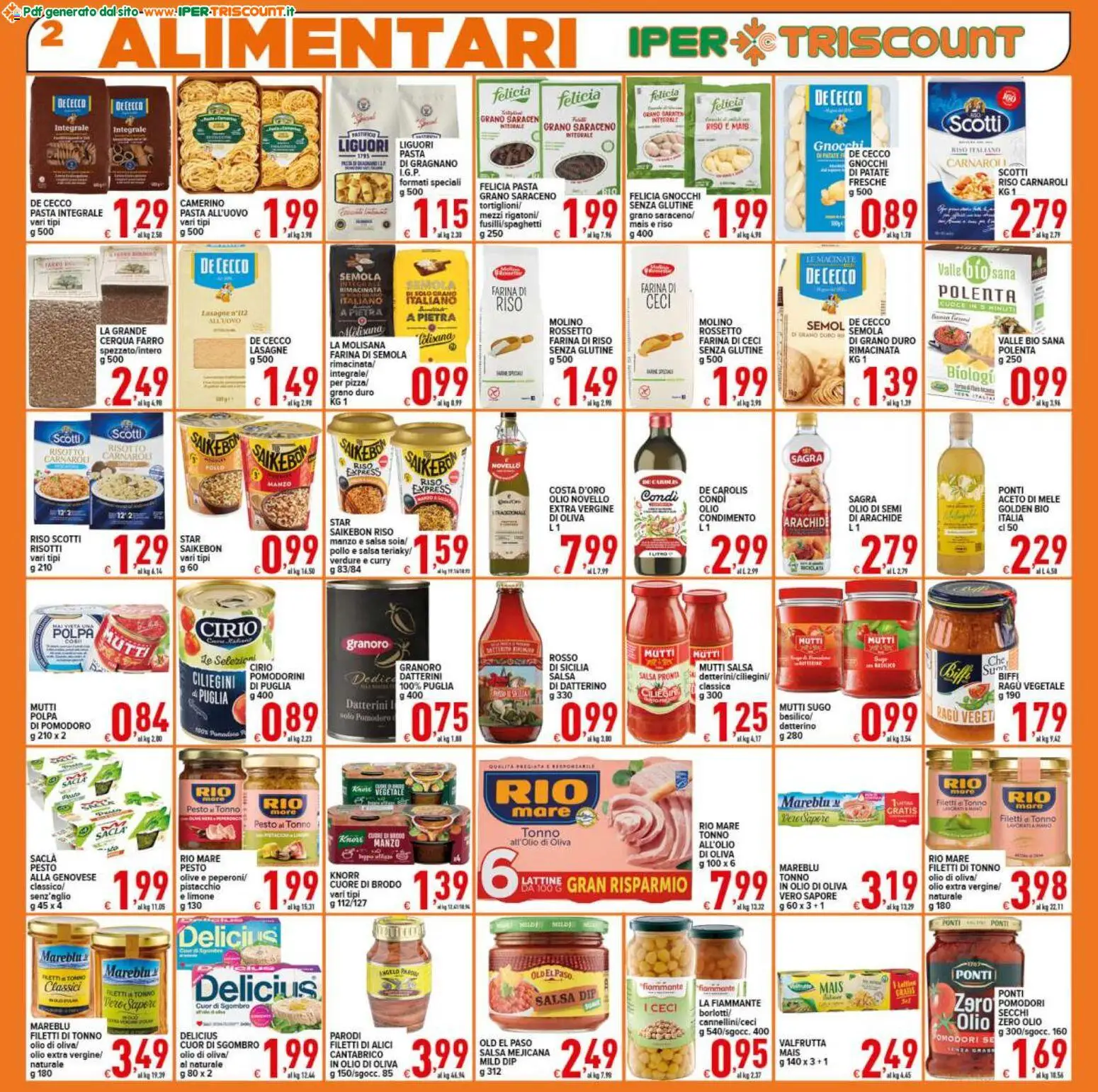 Volantino Ipertriscount del 07.11.2025 | Pagina: 2 | Prodotti: Ceci, Olio, Ragú, Olio di Oliva