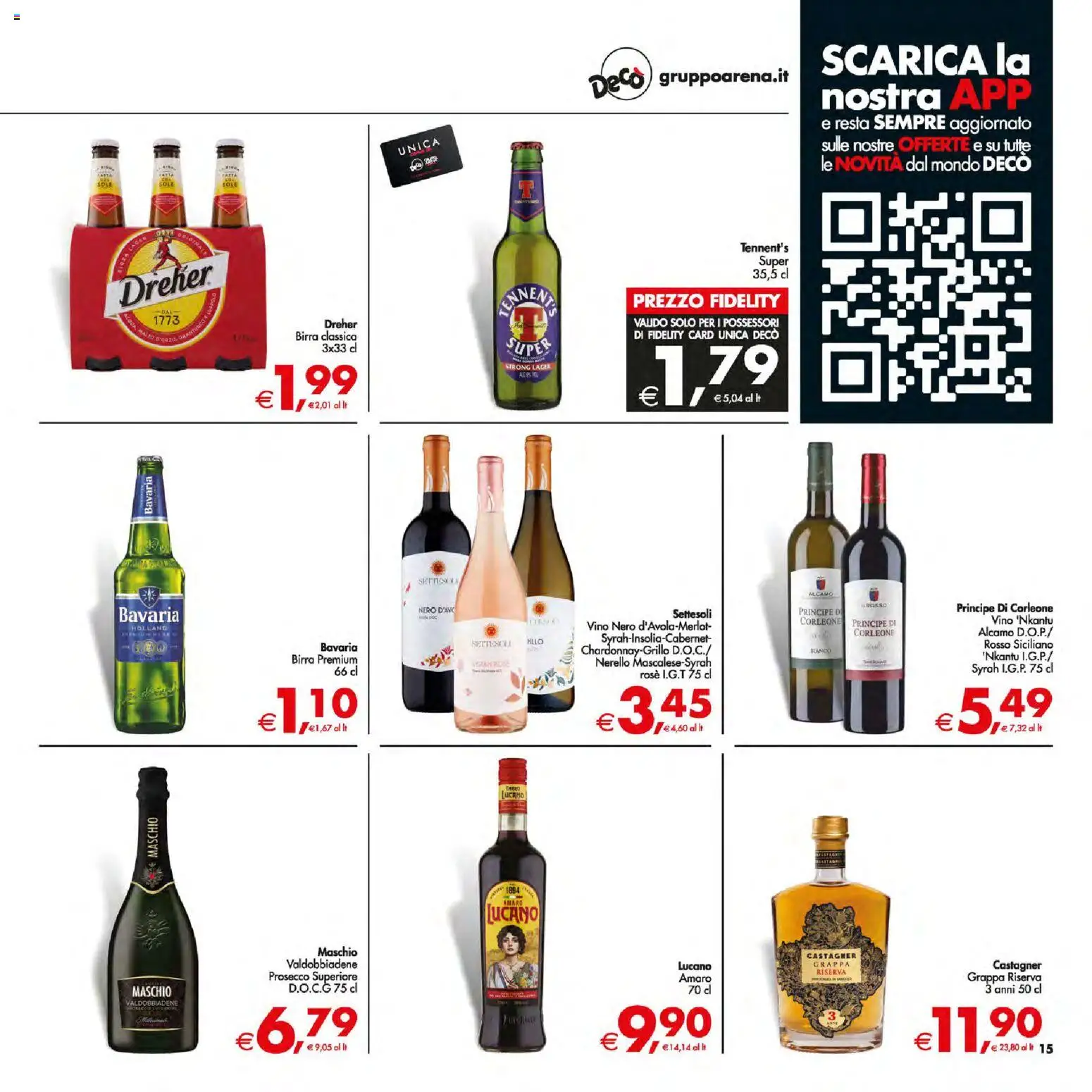 Volantino Decò del 05.01.2026 | Pagina: 15 | Prodotti: Birra, Vino, Grappa, Amaro