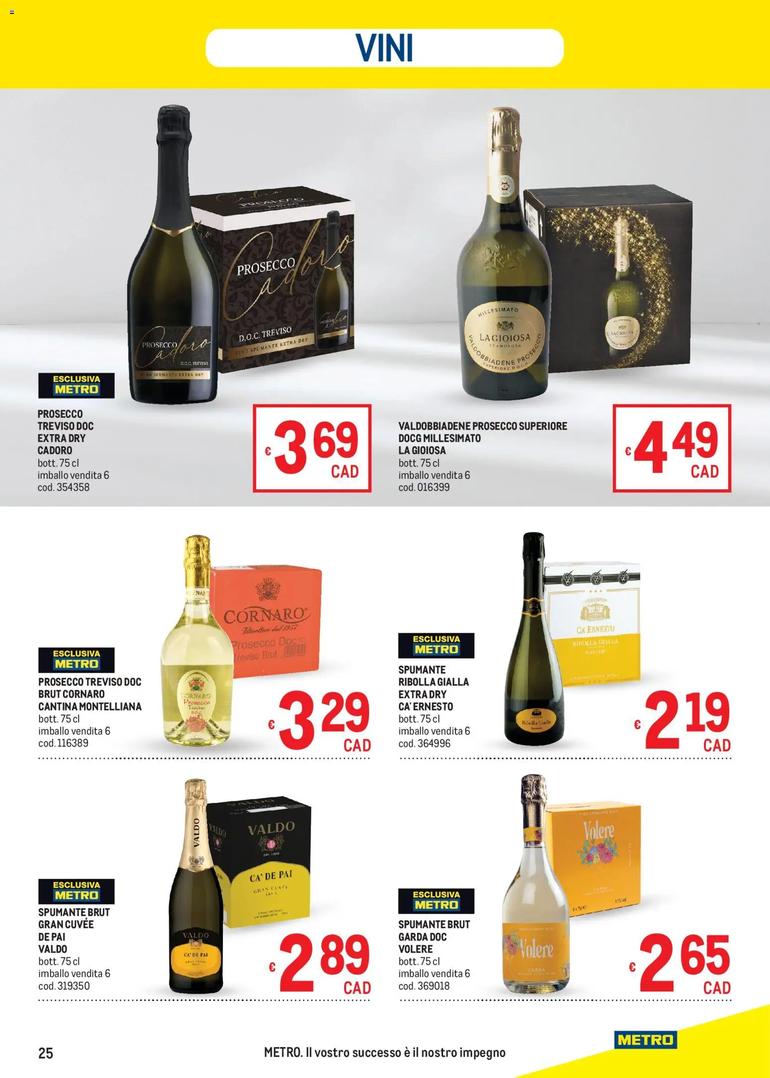 Volantino Metro del 02.04.2026 | Pagina: 25 | Prodotti: Prosecco, Vino, Spumante