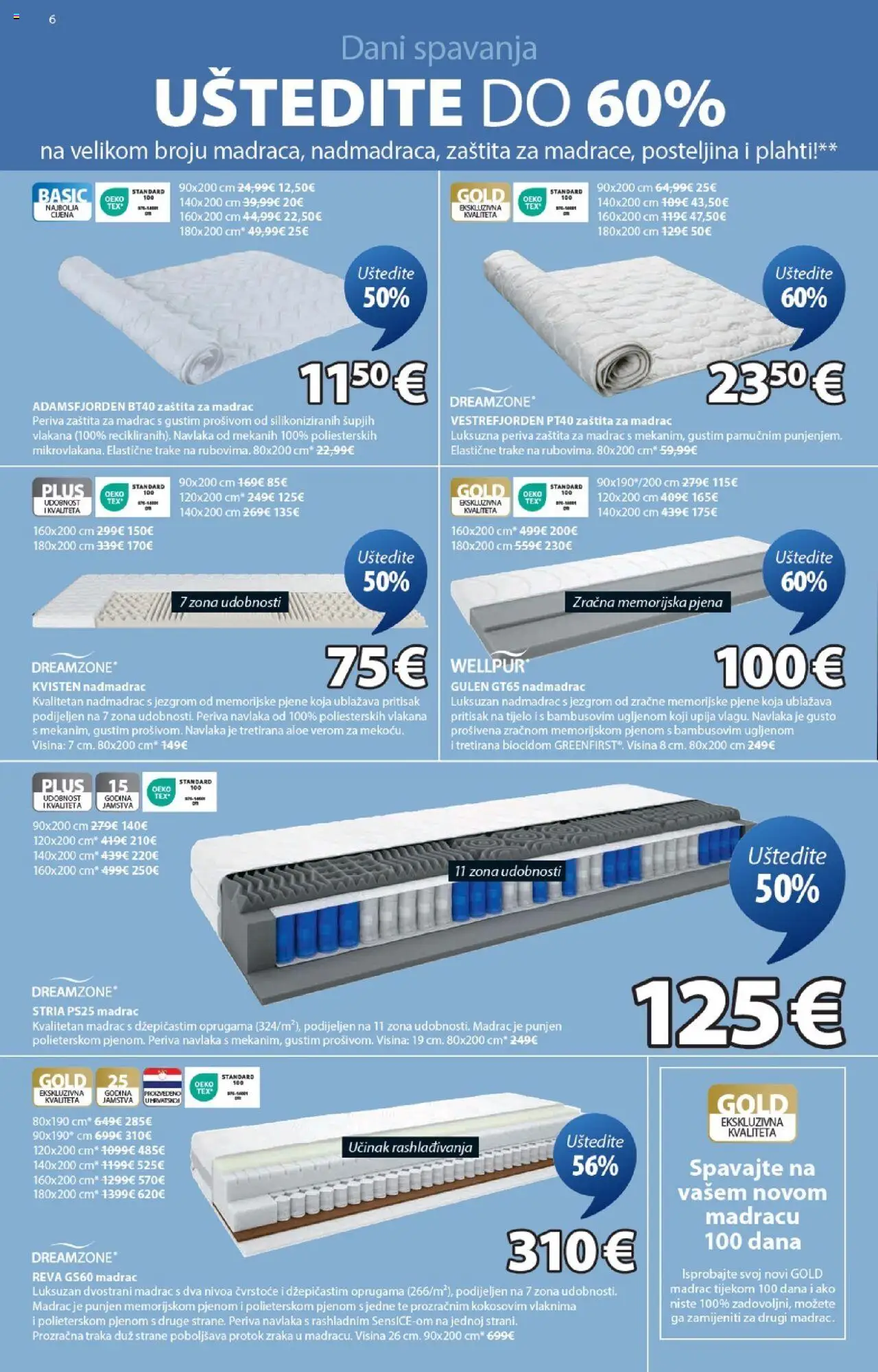 JYSK katalog | vrijedi od 01.10.2025 | Stranica: 6 | Proizvodi: Madrac, Elastične trake, Posteljina, Nadmadrac