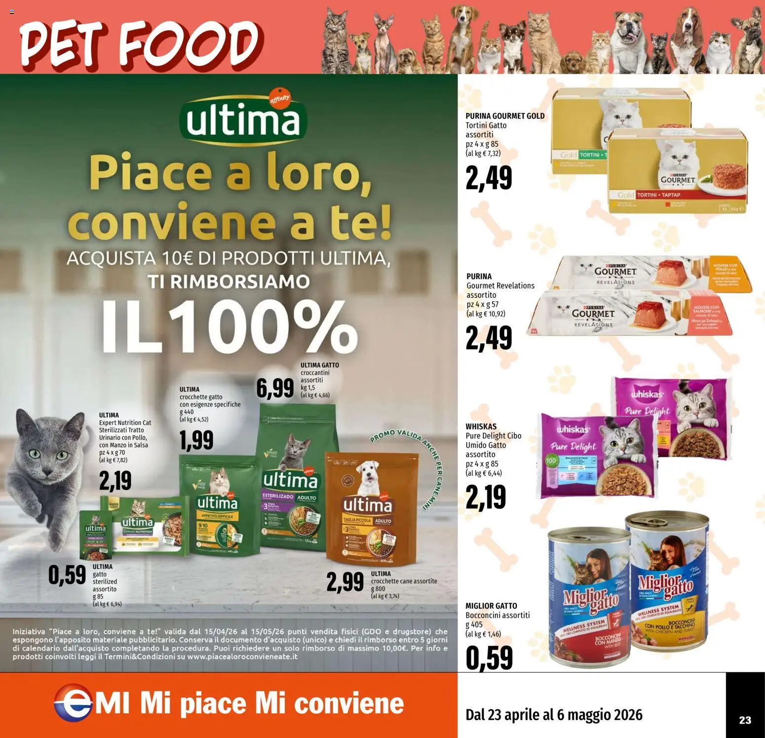 Volantino EMI del 23.04.2026 | Pagina: 23 | Prodotti: Pollo, Tè, Salsa, Crocchette