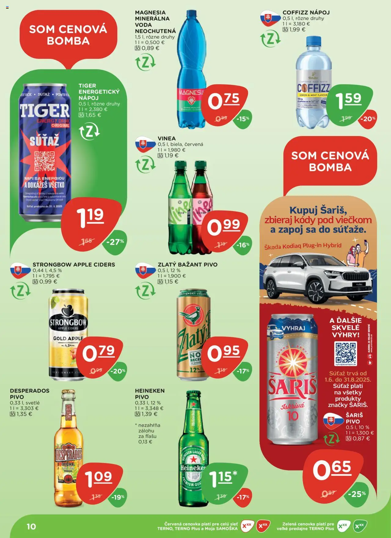 Terno leták │ platný od 10.07.2025 | Strana: 10 | Produkty: Pivo, Voda, Tequila, Energetický nápoj