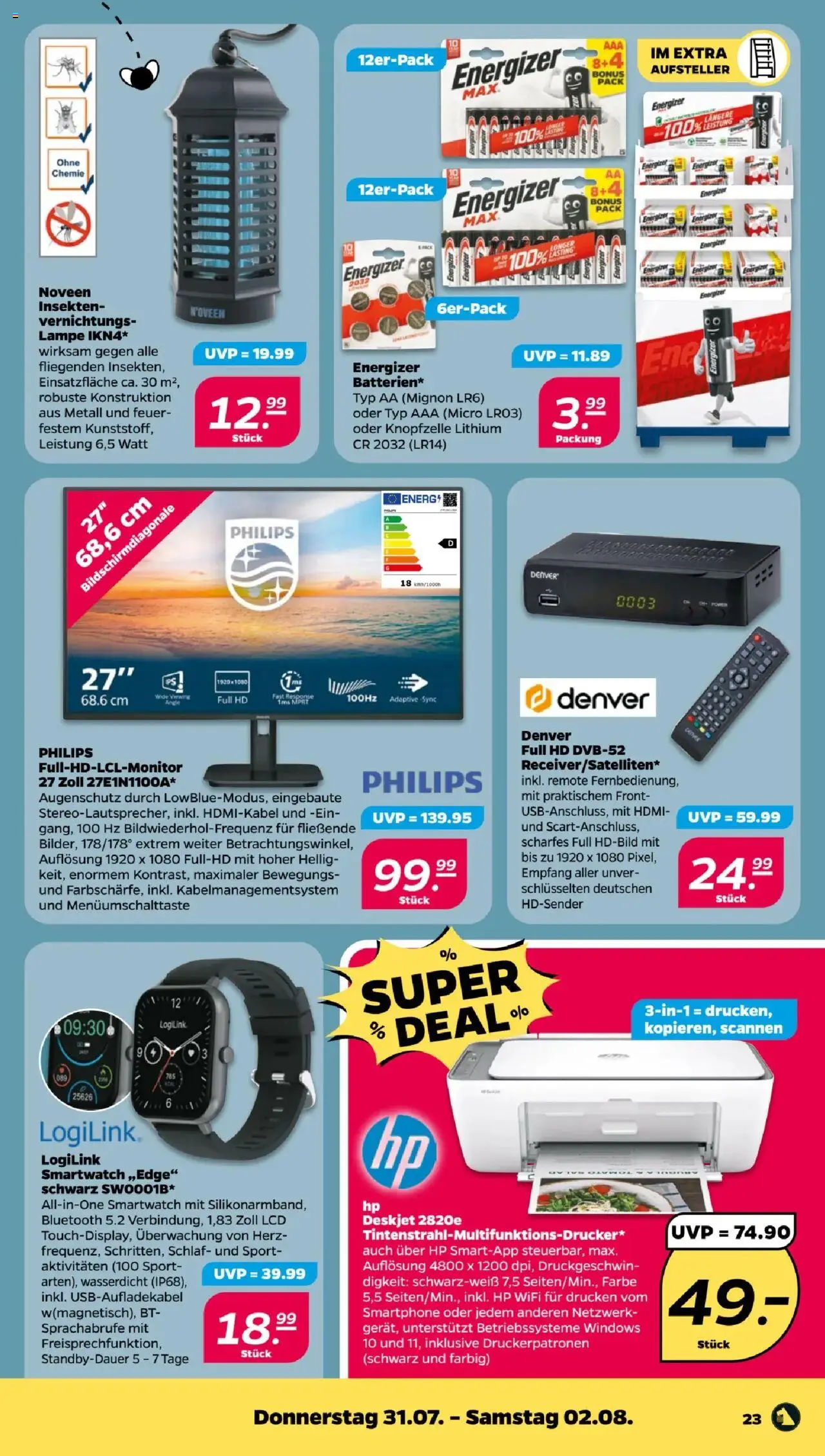 Netto Prospekt 	 - gültig ab dem 28.07.2025 | Seite: 25 | Produkte: Philips, Smartwatch, Energy, Lampe