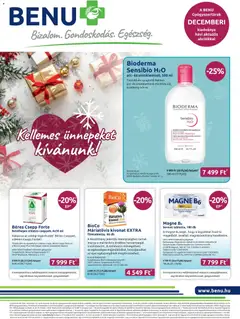 BENU Gyógyszertárak Akciós újság - amely érvényes a következő dátumtól: 01.12.2025