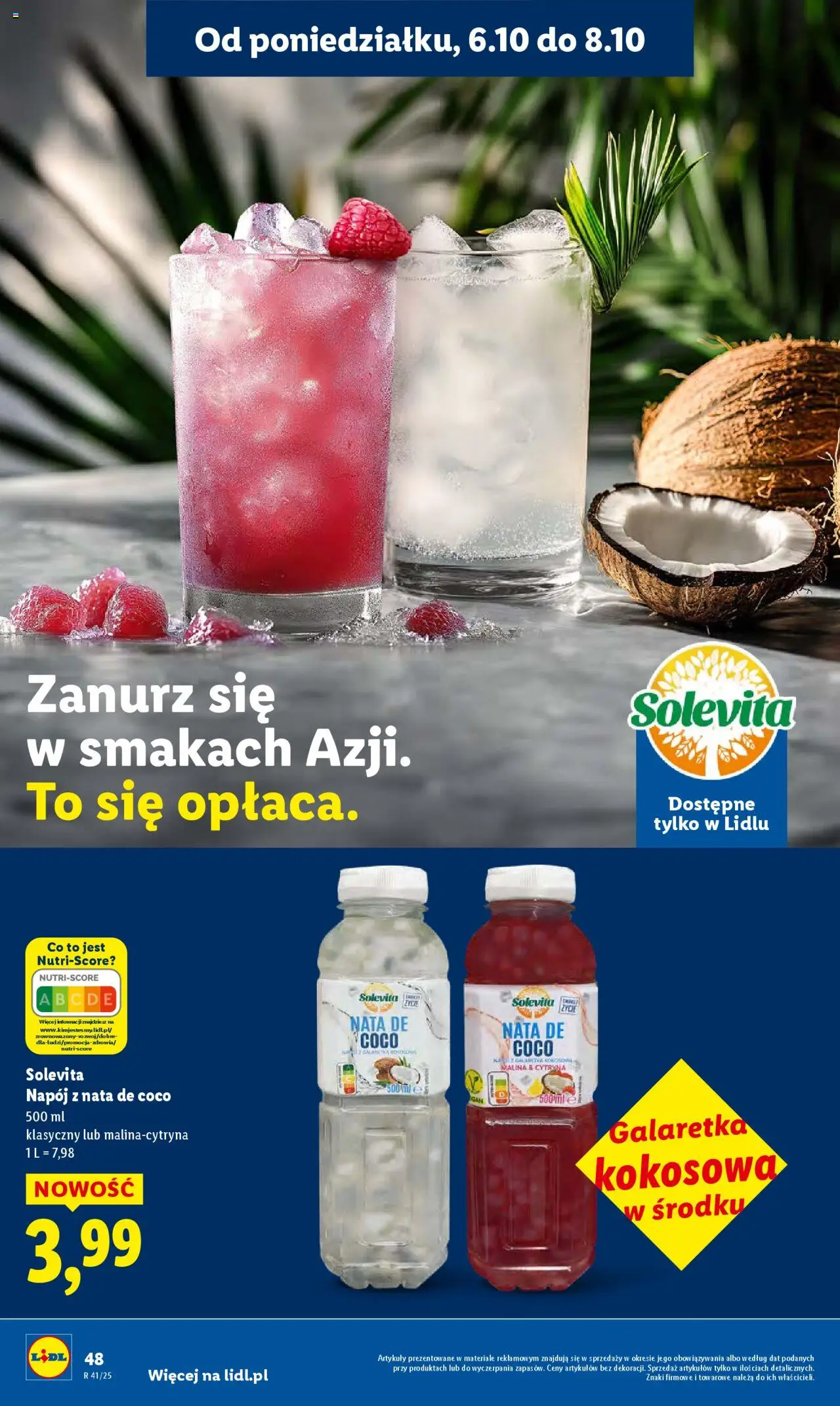 Lidl Gazetka od 06.10.2025 | Strona: 48 | Produkty: Cytryna, Malina, Galaretka