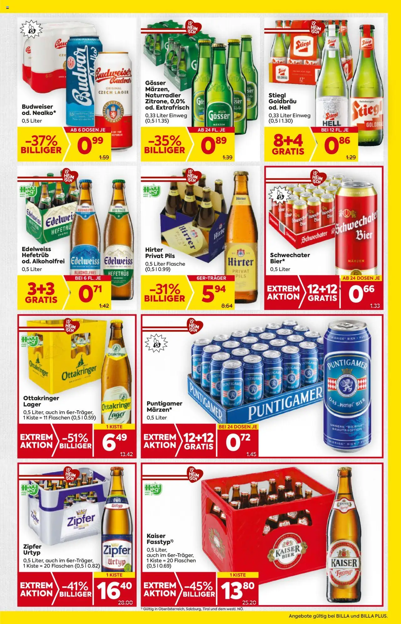Billa AT akciós ujság - amely érvényes a következő dátumtól: 31.07.2025 | Oldal: 17 | Termékek: Budweiser, Gösser