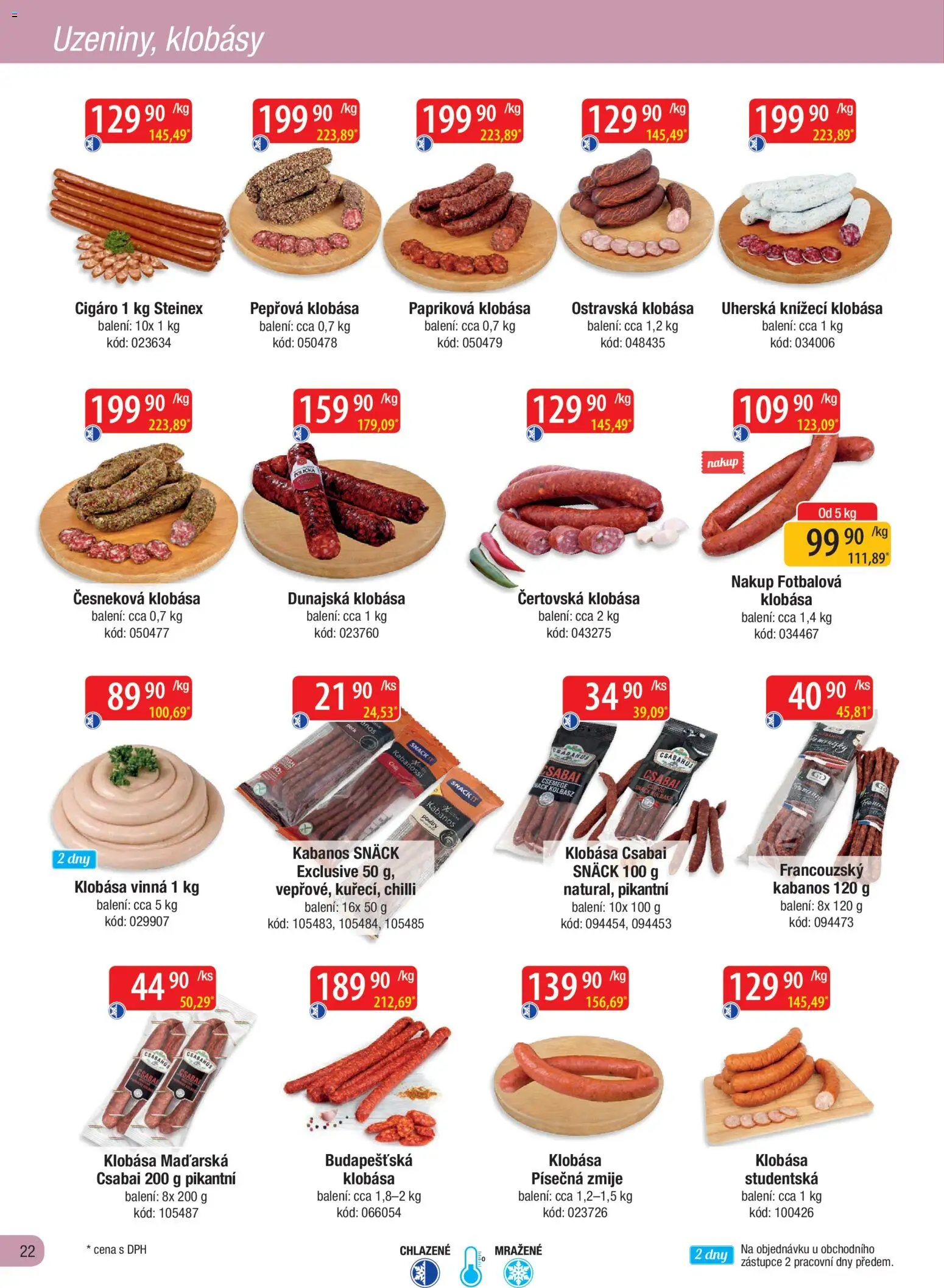 Astur & Qanto leták - Velkoobchod fresh 02/2026 od 01.02.2026 | Strana: 22 | Produkty: Klobása, Klobásy, Kabanos