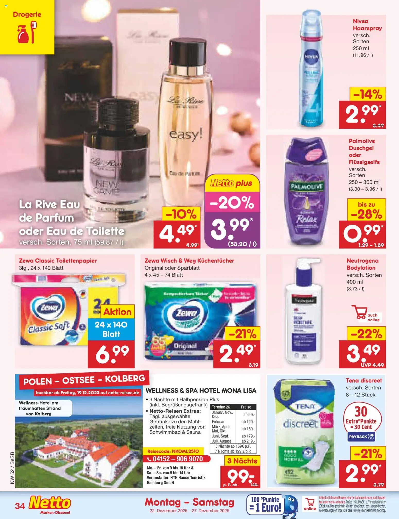 Netto Marken-Discount Prospekt 	 – gültig ab 22.12.2025 | Seite: 38 | Produkte: Toilette, Haarspray, Duschgel, Toilettenpapier