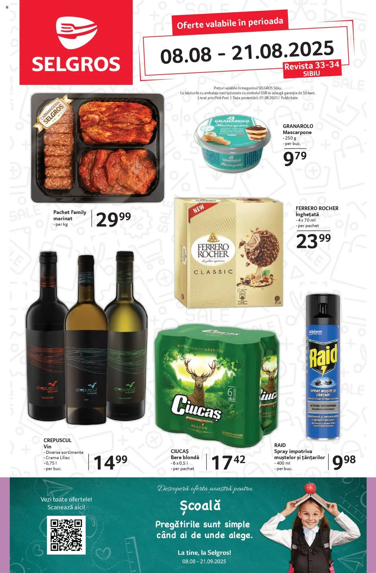 Catalog Selgros - Sibiu – valabil de la 08.08.2025 | Pagină: 1 | Produse: Soda, Bere, Mascarpone, Înghețată