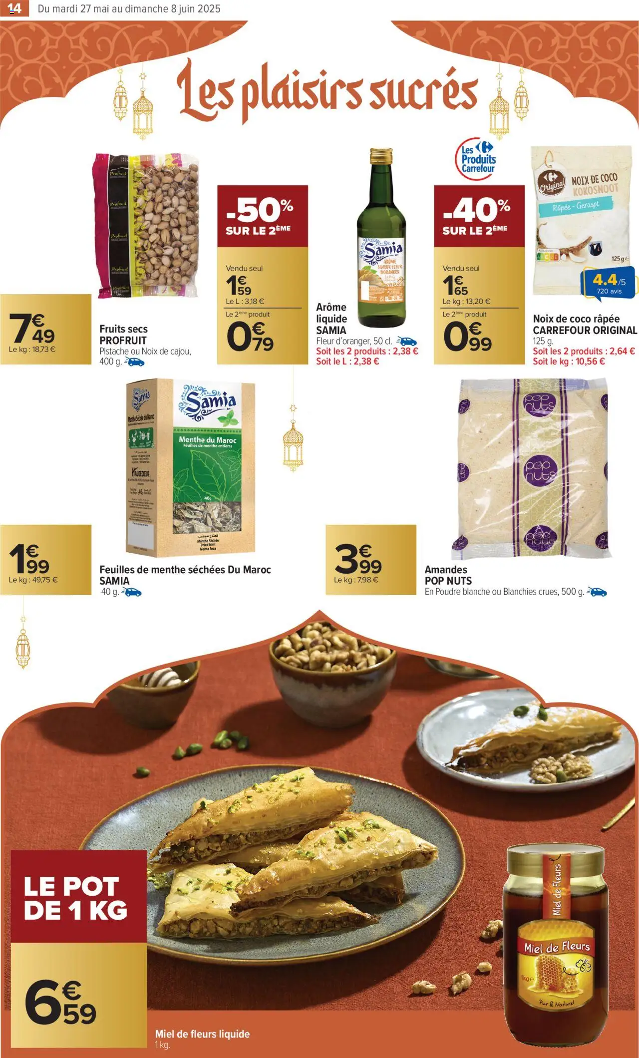  | Page: 14 | Produits: Menthe, Poudre, Miel, Amandes