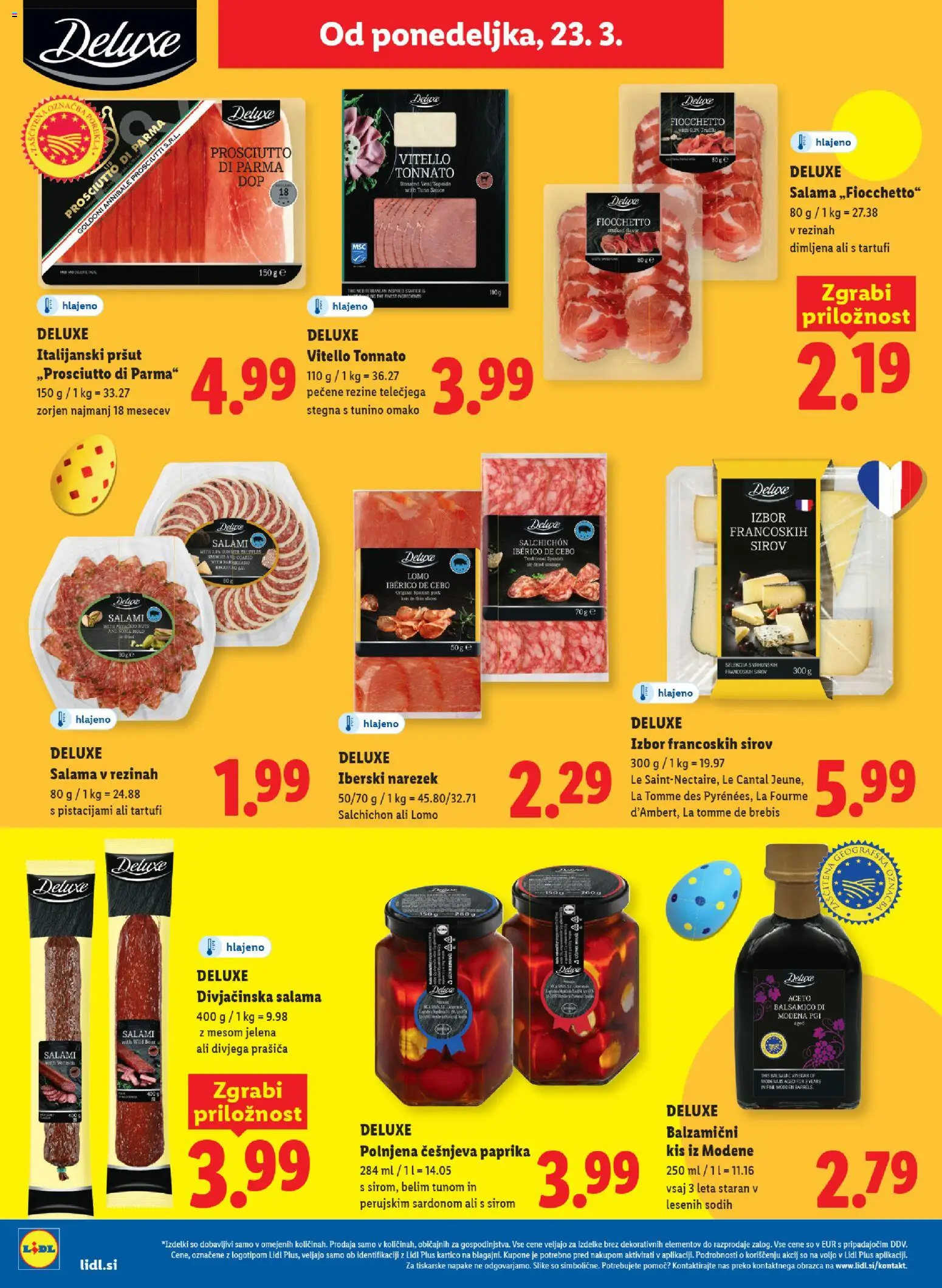 Novi Lidl katalog ponudbe – veljaven od 19.03.2026 | Stran: 54 | Izdelki: Pršut, Narezek, Kis, Salama