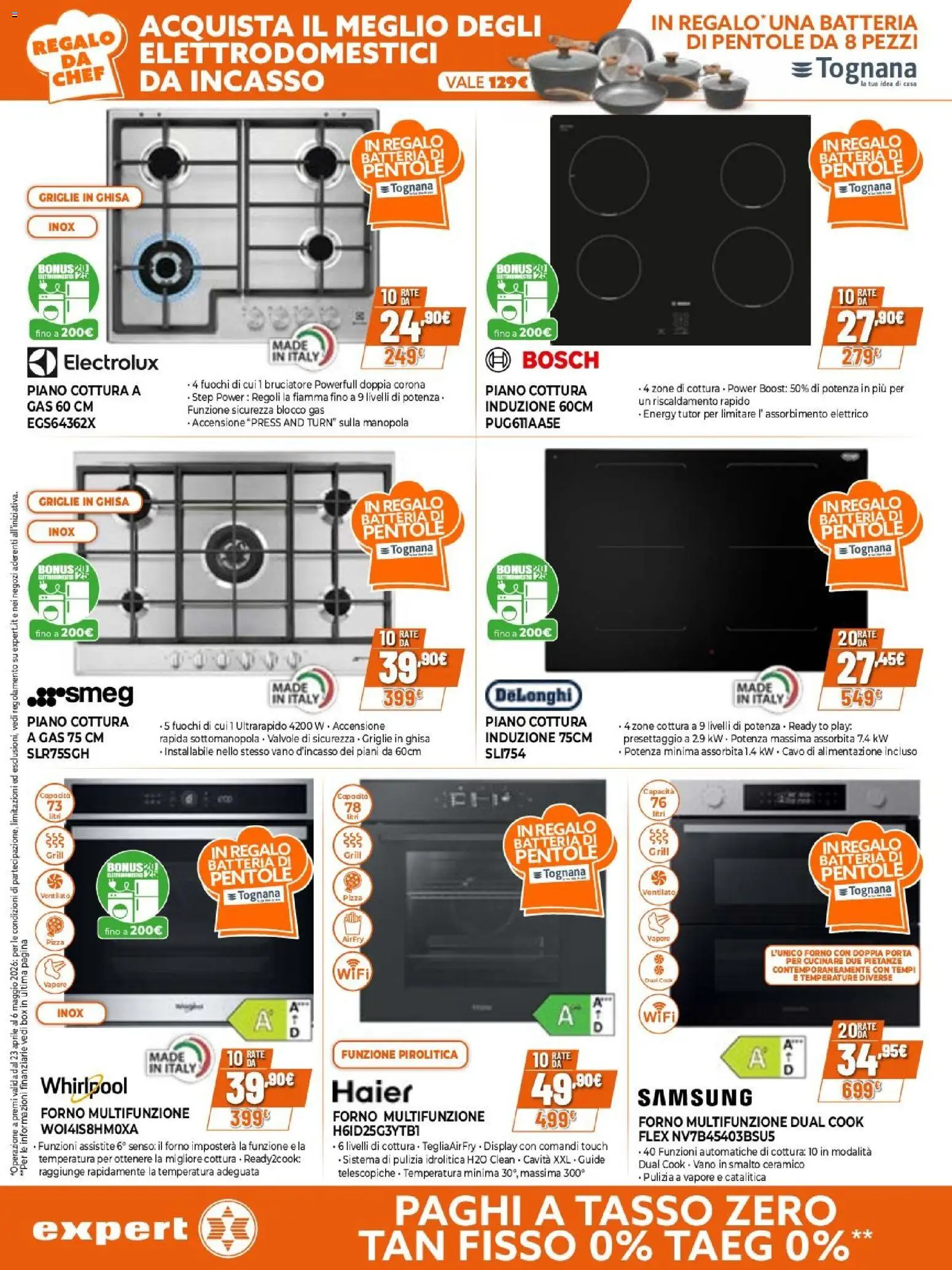 Volantino Expert del 23.04.2026 | Pagina: 2 | Prodotti: Forno, Il forno, Batteria, Piano cottura induzione