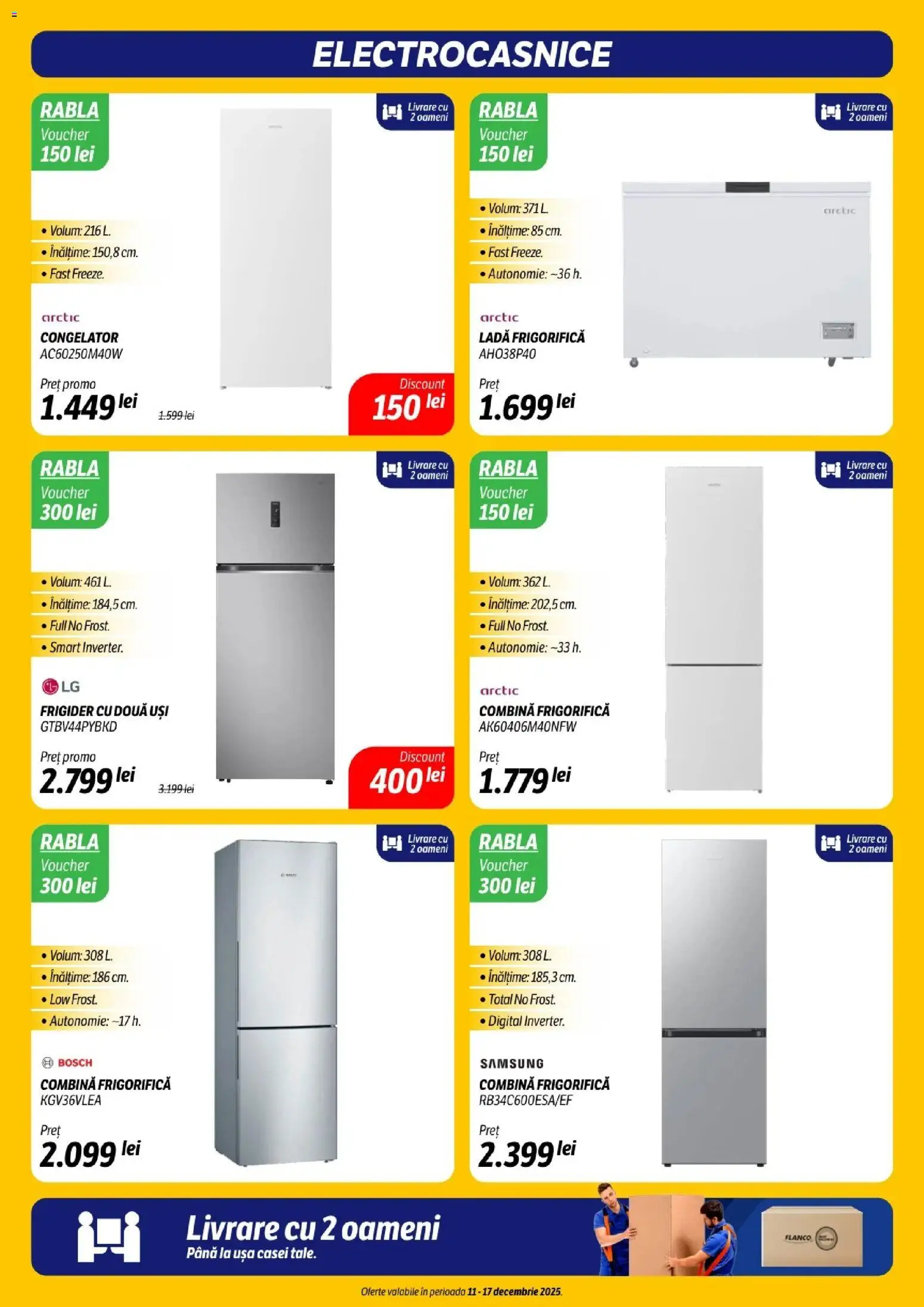 Noul catalog Flanco – valabil de la 11.12.2025 | Pagină: 18 | Produse: Congelator, Ușă, Combină frigorifică, Ladă frigorifică