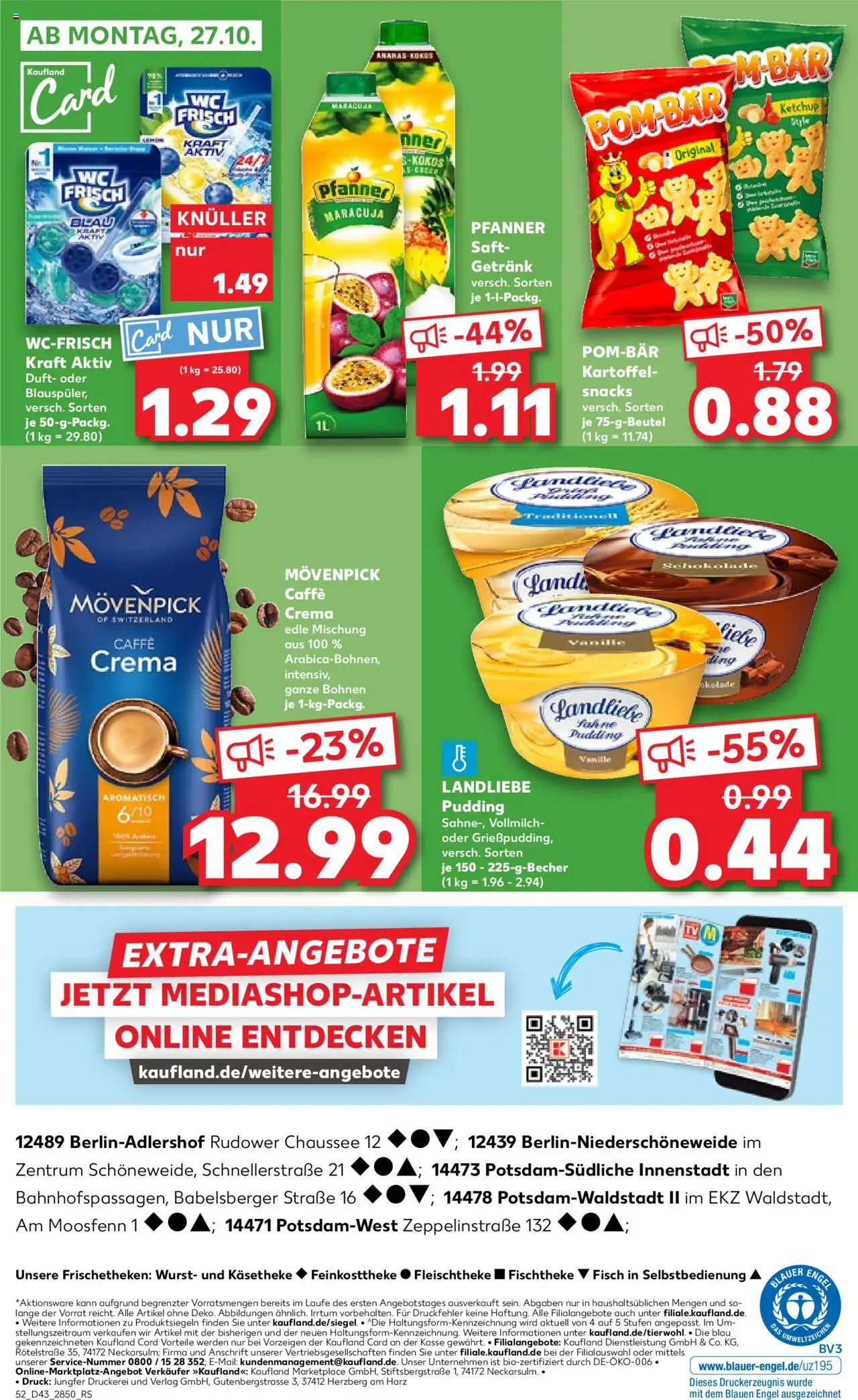 Kaufland prospekt Potsdam	 – gültig ab 23.10.2025 | Seite: 52 | Produkte: Pudding, POM-BÄR, Saft, Ketchup