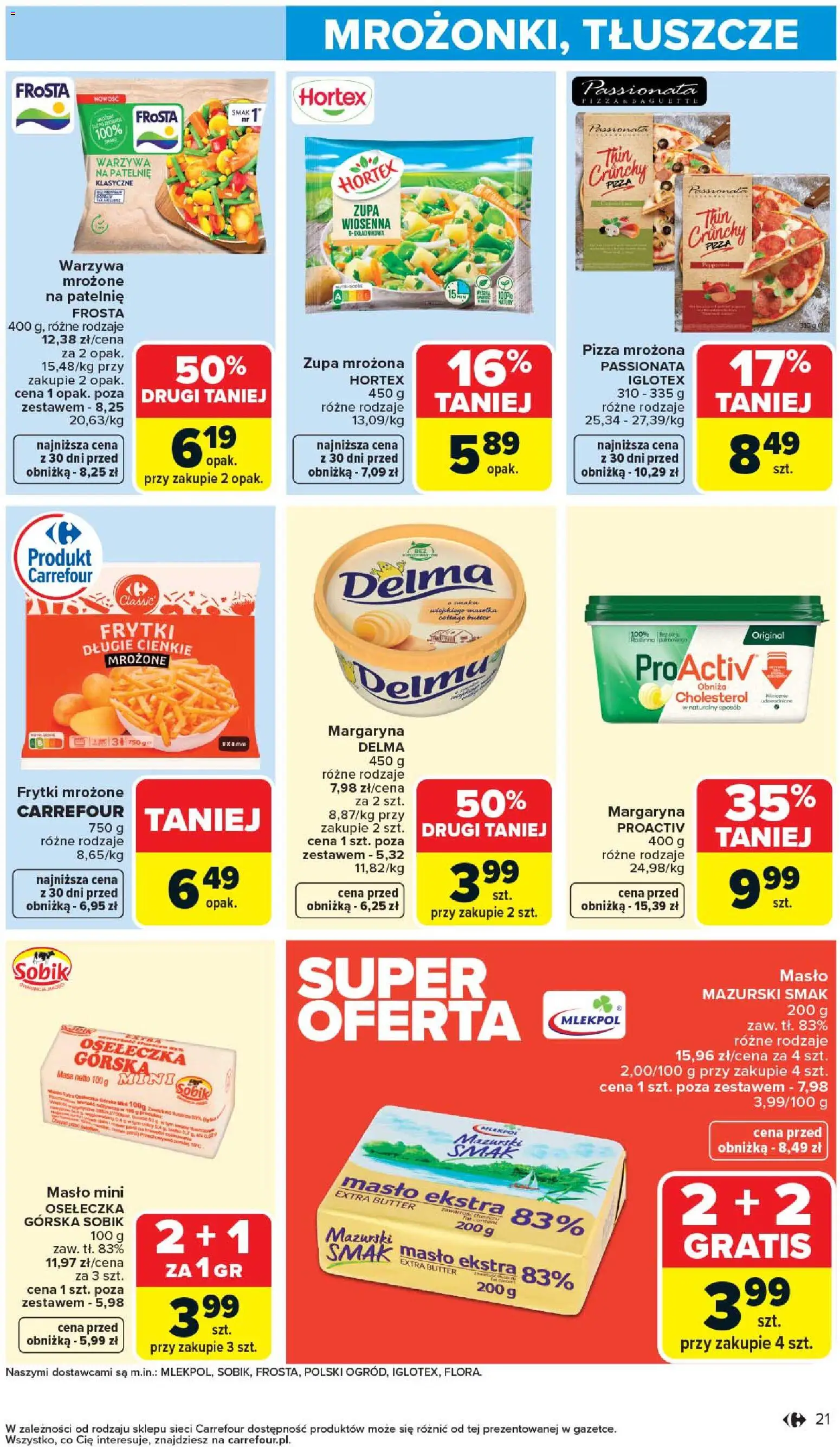 Carrefour gazetka od 07.04.2026 | Strona: 23 | Produkty: Patelnie, Pizza mrożona, Zupa, Zupa mrożona