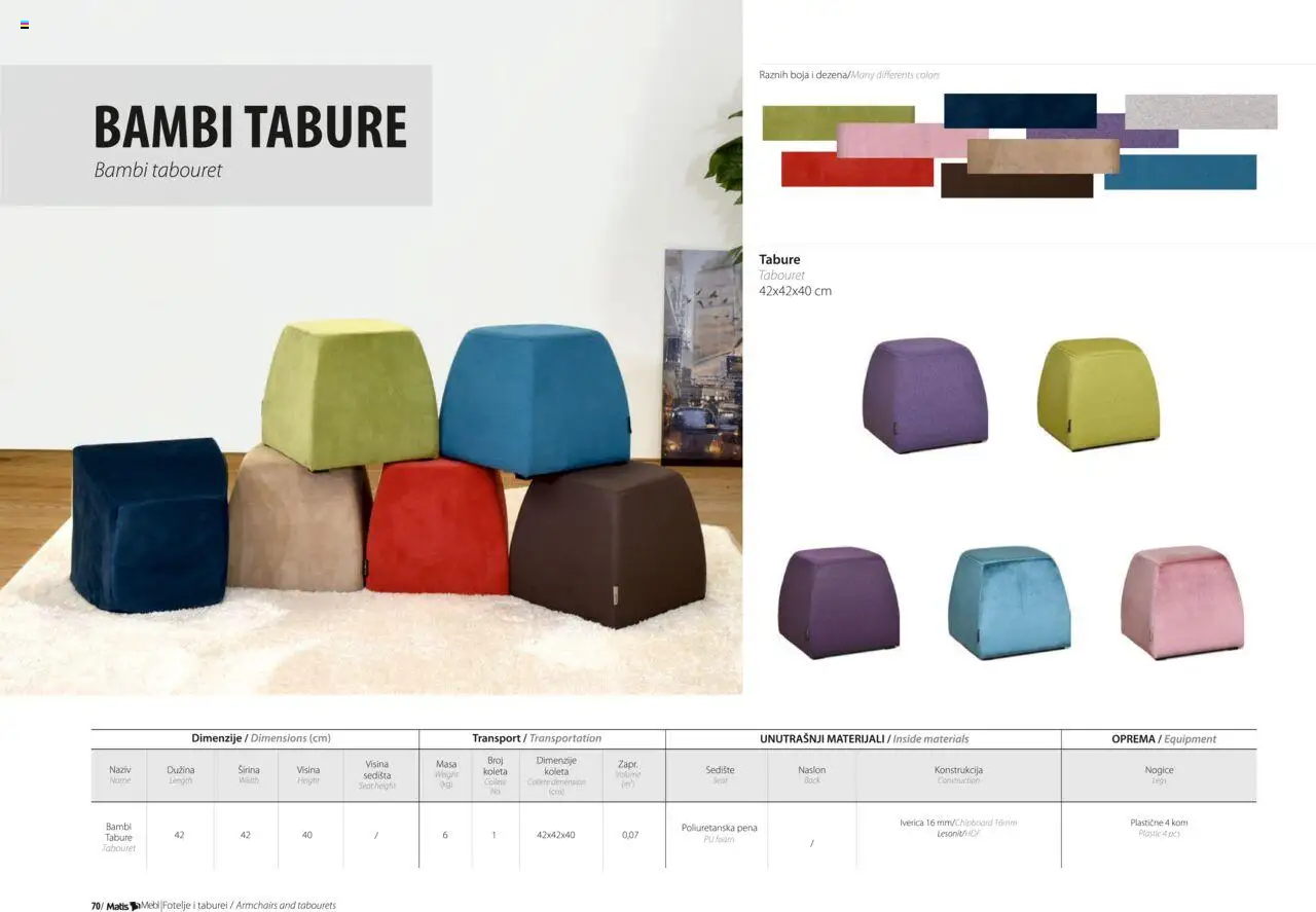 Matis katalog - važi od 01.01.2025 | Strana: 72 | Proizvode: Tabure