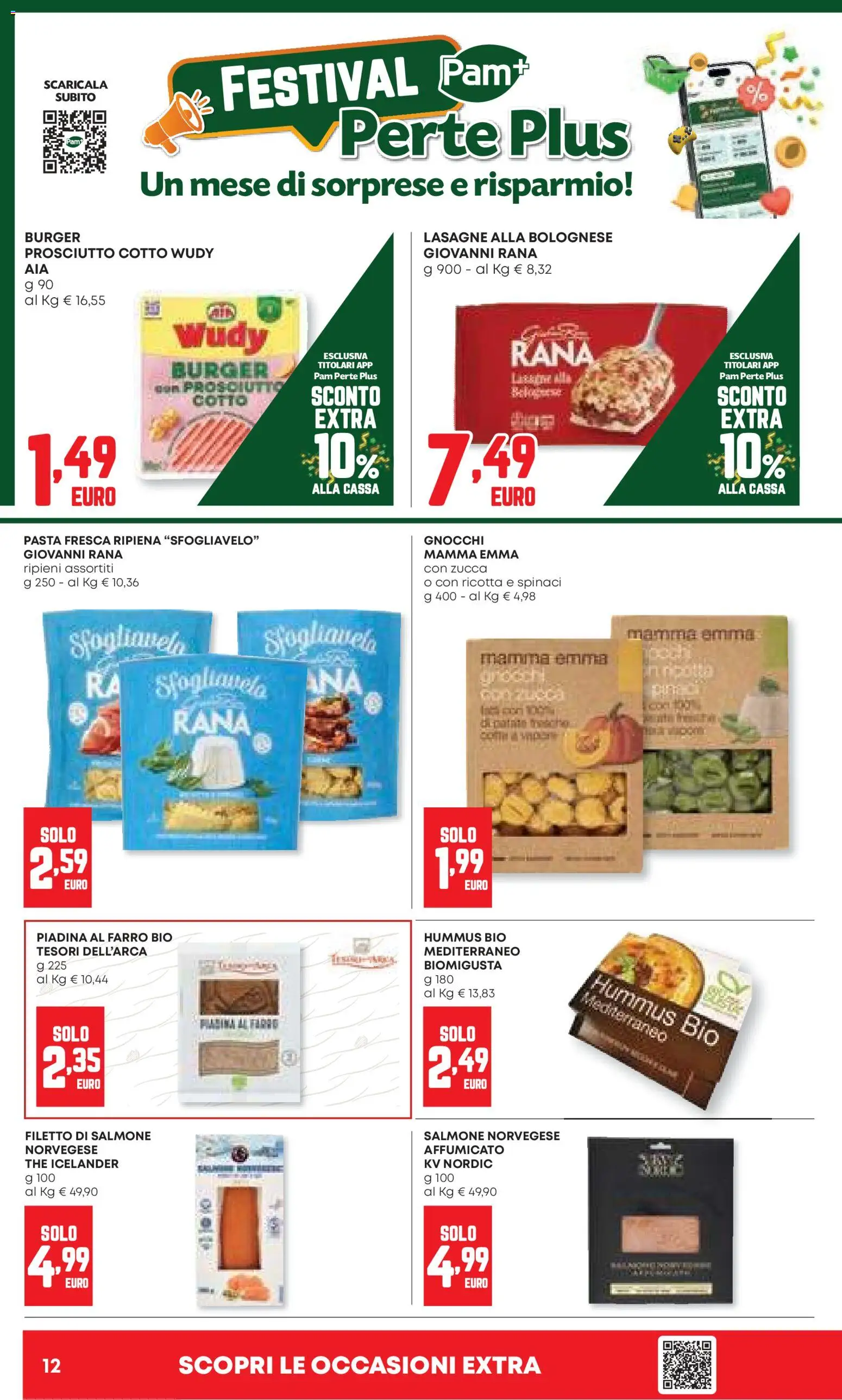 Volantino Panorama del 20.11.2025 | Pagina: 12 | Prodotti: Salmone, Prosciutto, Pasta, Gnocchi