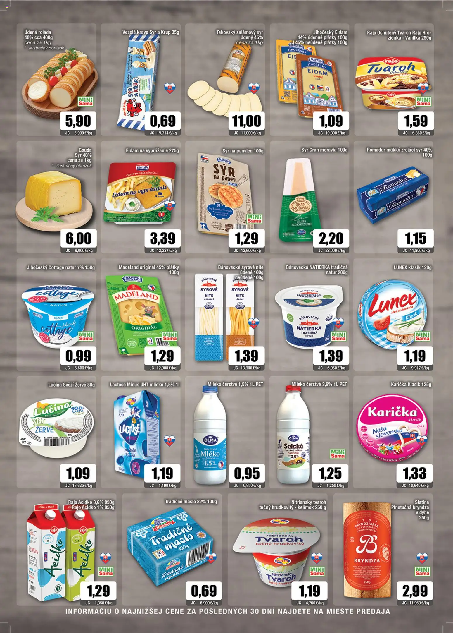 Nové Sama akcie – leták je platný od 20.02.2026 | Strana: 3 | Produkty: Maslo, Syr, Bryndza, Acidko