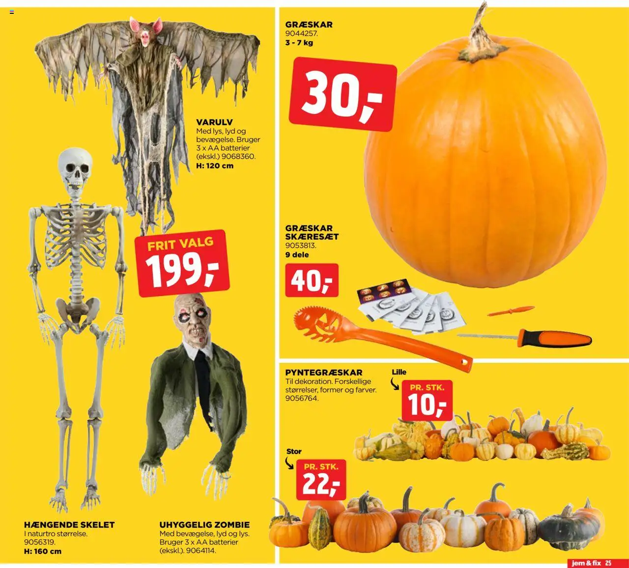 Jem & fix tilbudsavis – gyldig fra 05.10.2025 | Side: 25 | Produkter: Græskar, Batterier, Lyd