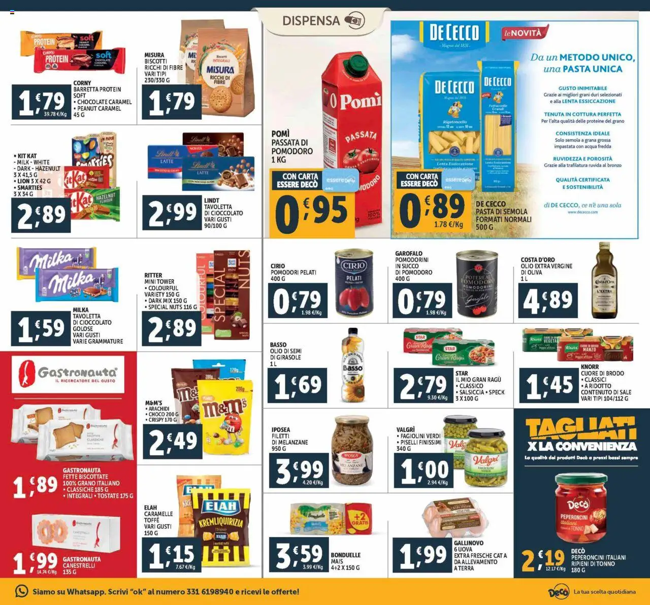 Volantino Decò del 12.09.2025 | Pagina: 13 | Prodotti: Acqua, Pasta, Tonno, Olio extra vergine