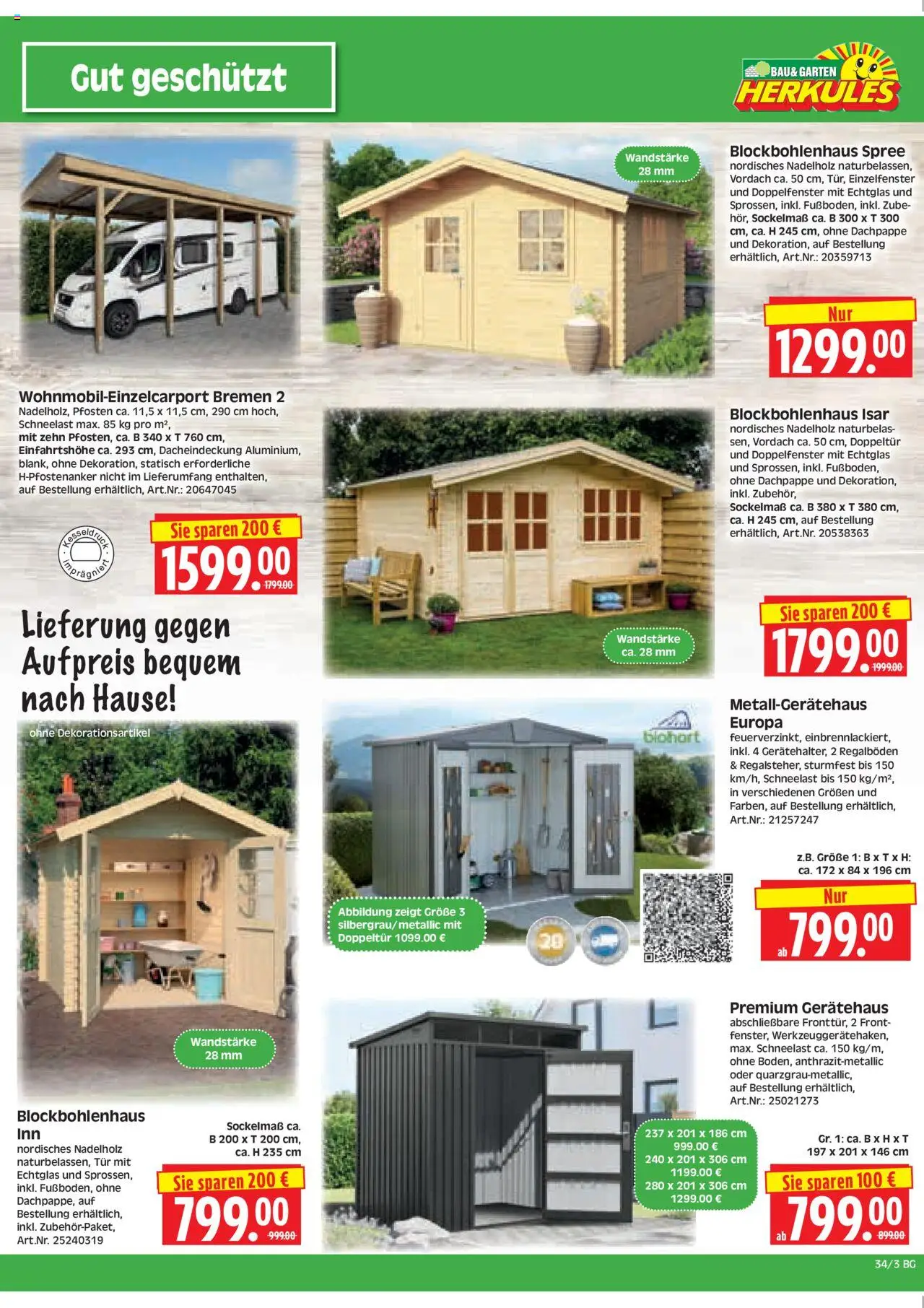 HERKULES Bau & Garten	 - gültig ab dem 18.08.2025 | Seite: 3 | Produkte: Tür