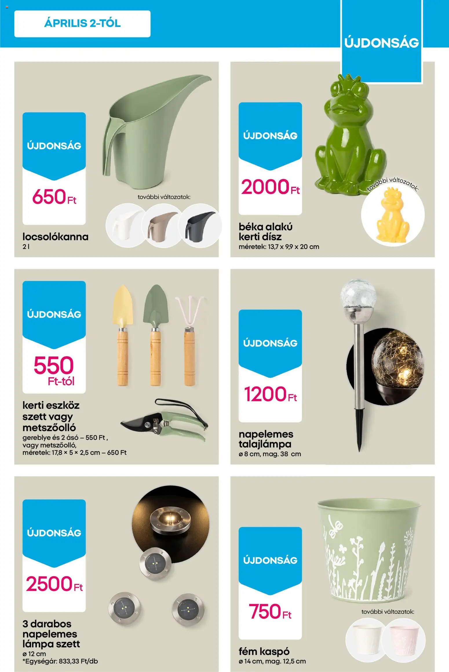 Pepco akciós ujság - amely érvényes a következő dátumtól: 02.04.2026 | Oldal: 7 | Termékek: Napelemes lámpa, Lámpa, Kaspó, Metszőolló