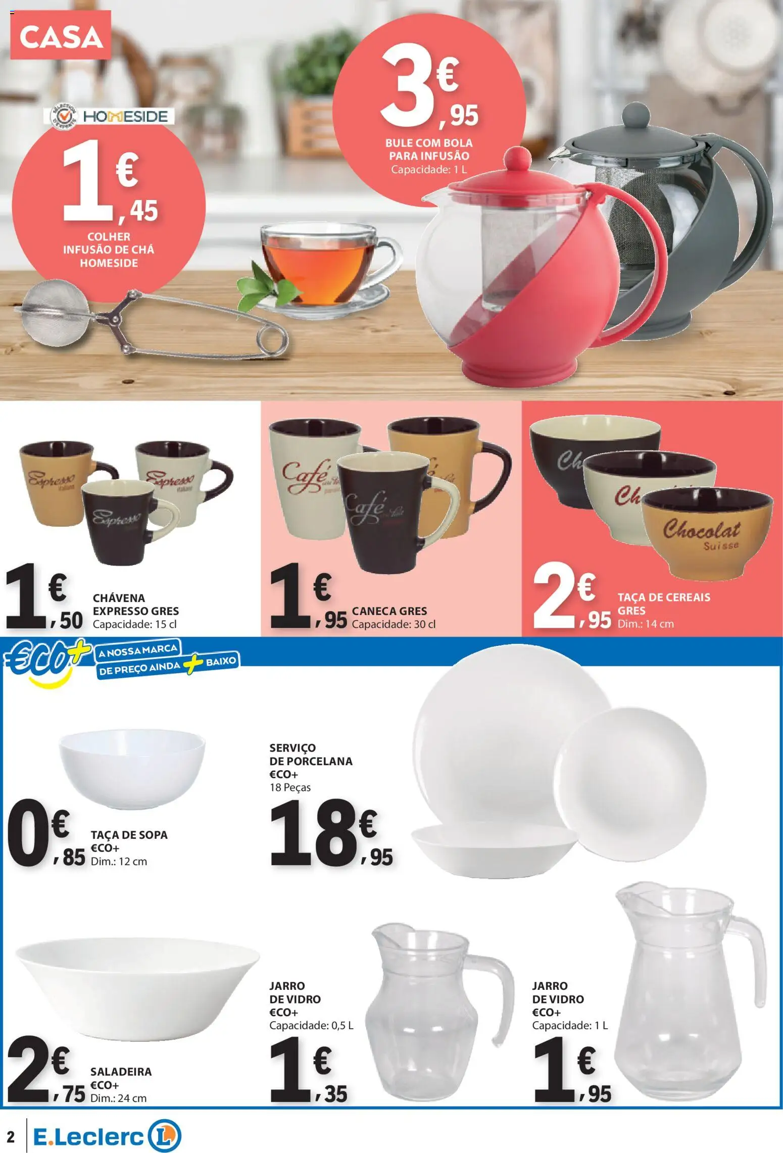 E.Leclerc folheto Não Alimentar │ válido de 15.01.2026 | Página: 2 | Produtos: Caneca, Sopa, Café, Chá