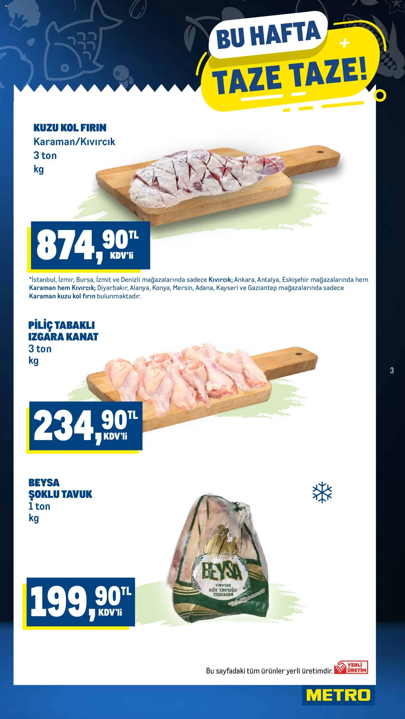 Metro Katalog - 08.04.2026 tarihinden itibaren geçerlidir | Sayfa: 3 | Ürünler: Piliç, Fırın, Izgara