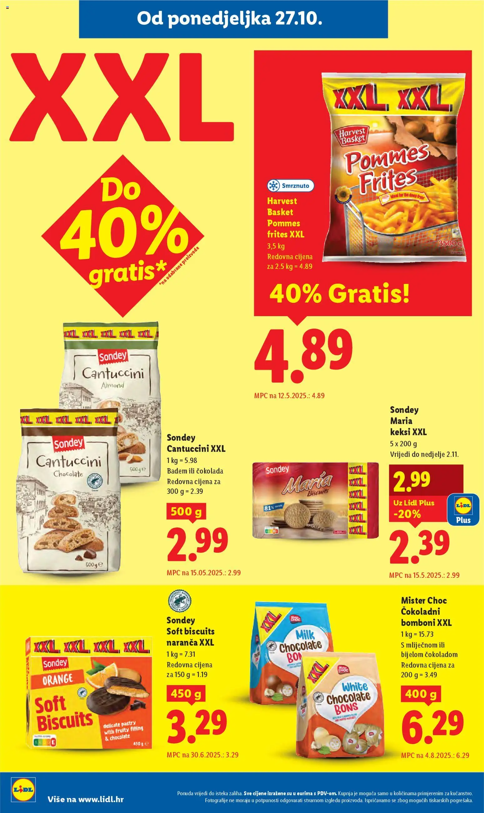 Lidl katalog | vrijedi od 27.10.2025 | Stranica: 12 | Proizvodi: Pommes frites, Čokolada, Bomboni, Badem