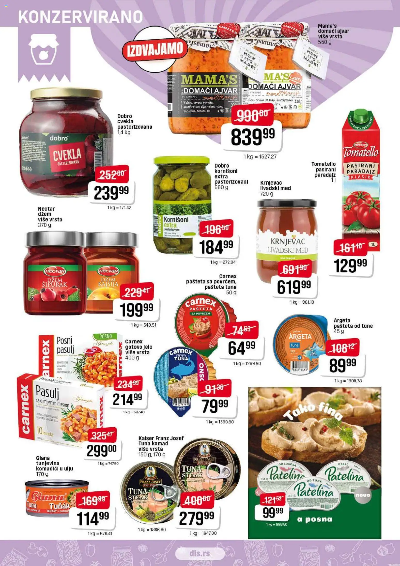 Super DIS katalog - važi od 04.12.2025 | Strana: 8 | Proizvode: Pasulj, Oslić, Med, Pašteta