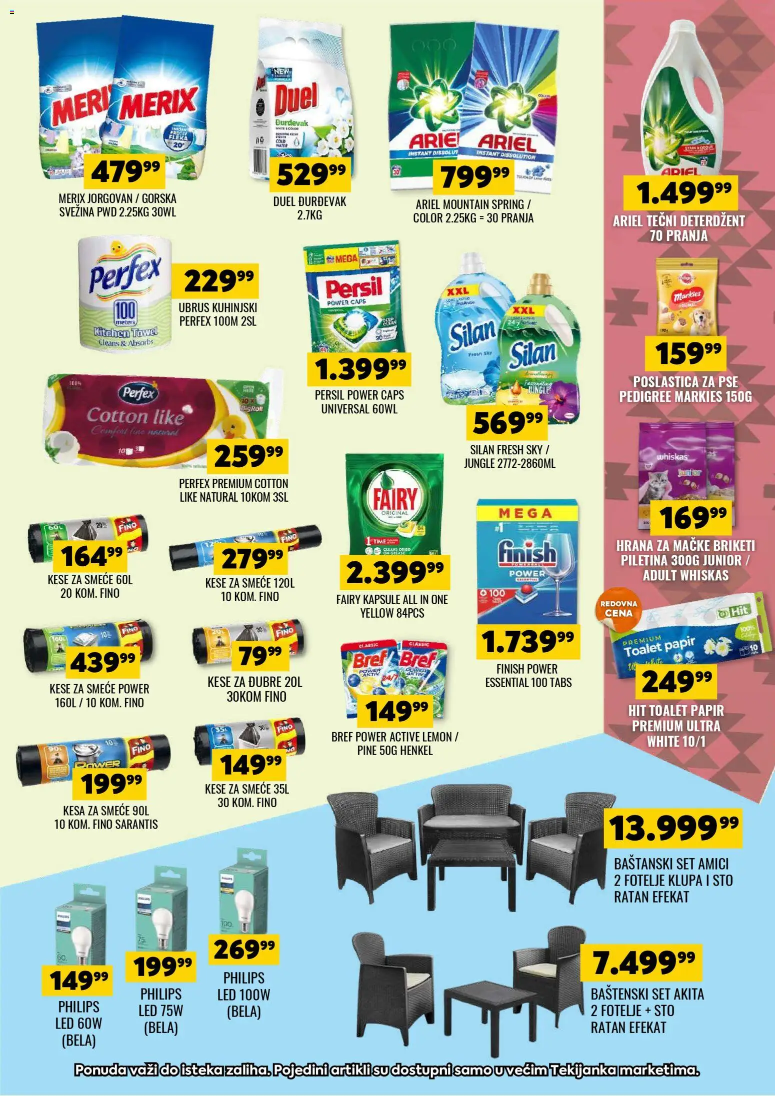 Tekijanka katalog - važi od 03.04.2026 | Strana: 15 | Proizvode: Tečni deterdžent, Finish, Sto, Ubrus