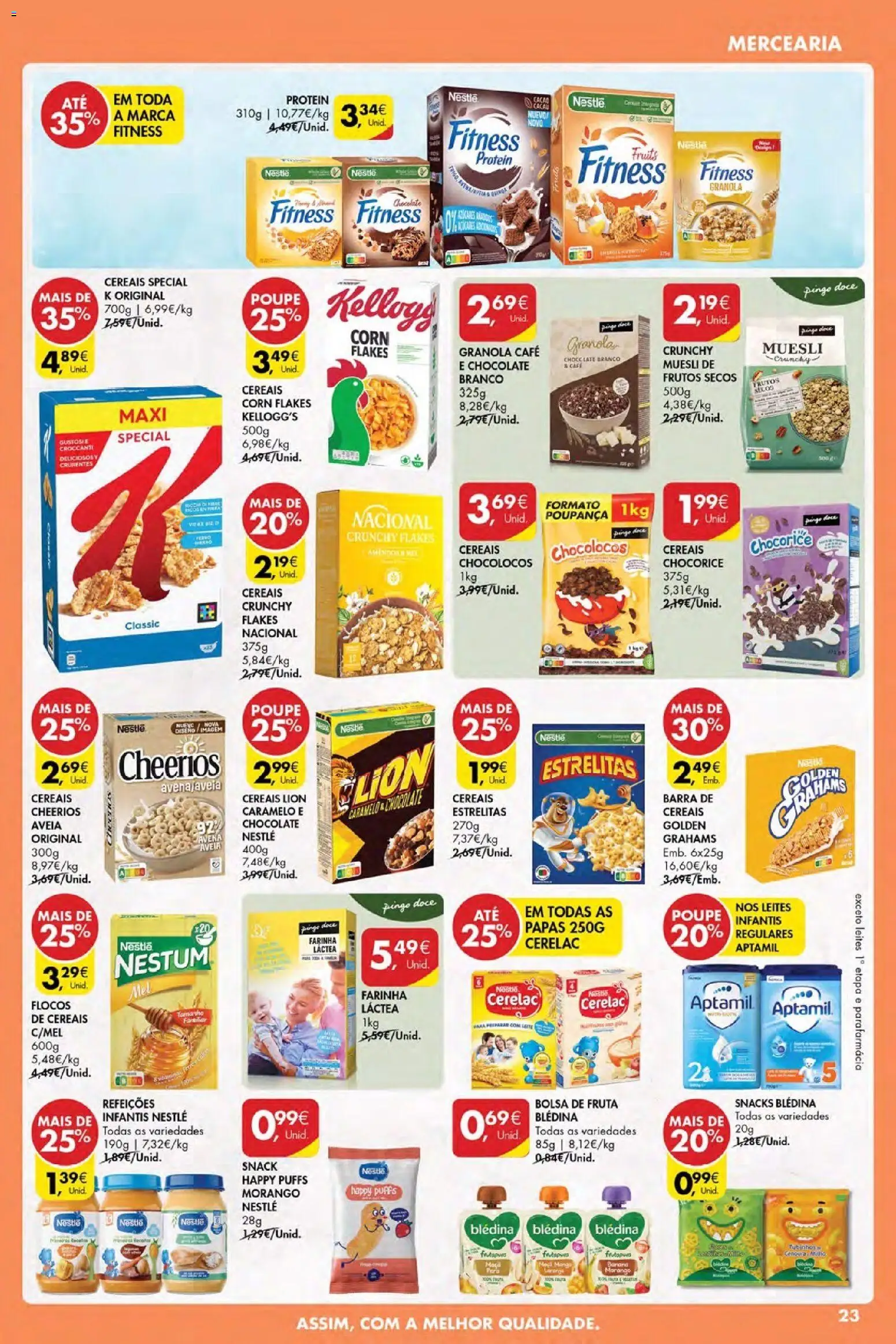 Pingo Doce Poupe Esta Semana Açores │ válido de 19.03.2026 | Página: 23 | Produtos: Granola, Nestlé, Café, Flocos