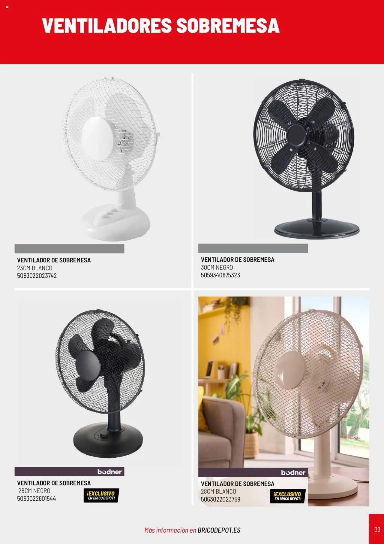 Brico Depôt Catálogo Climatización │ válido desde el 27.06.2025 | Página: 33 | Productos: Ventilador