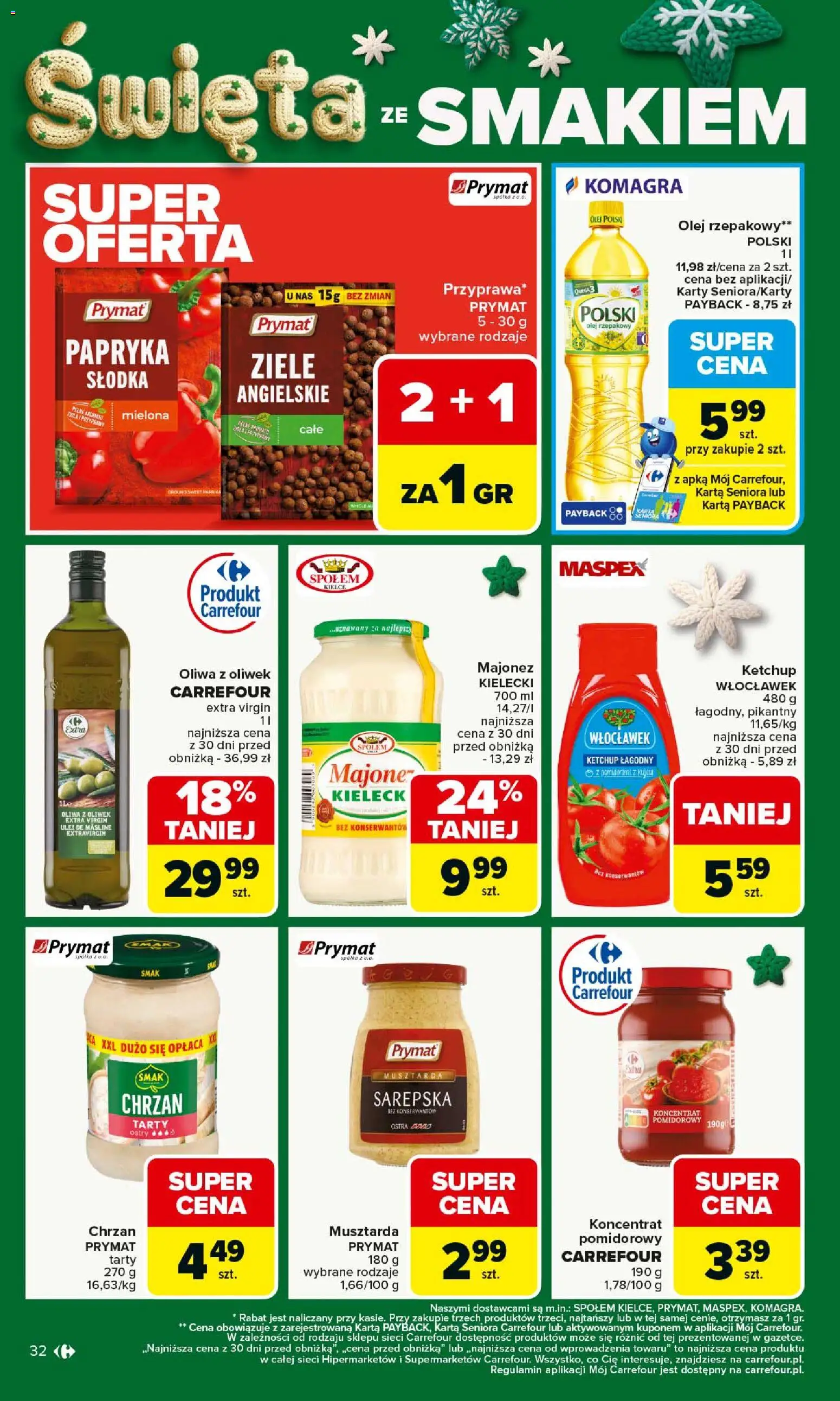 Carrefour Gazetka od 08.12.2025 | Strona: 36 | Produkty: Oliwa z oliwek, Musztarda, Chrzan, Majonez