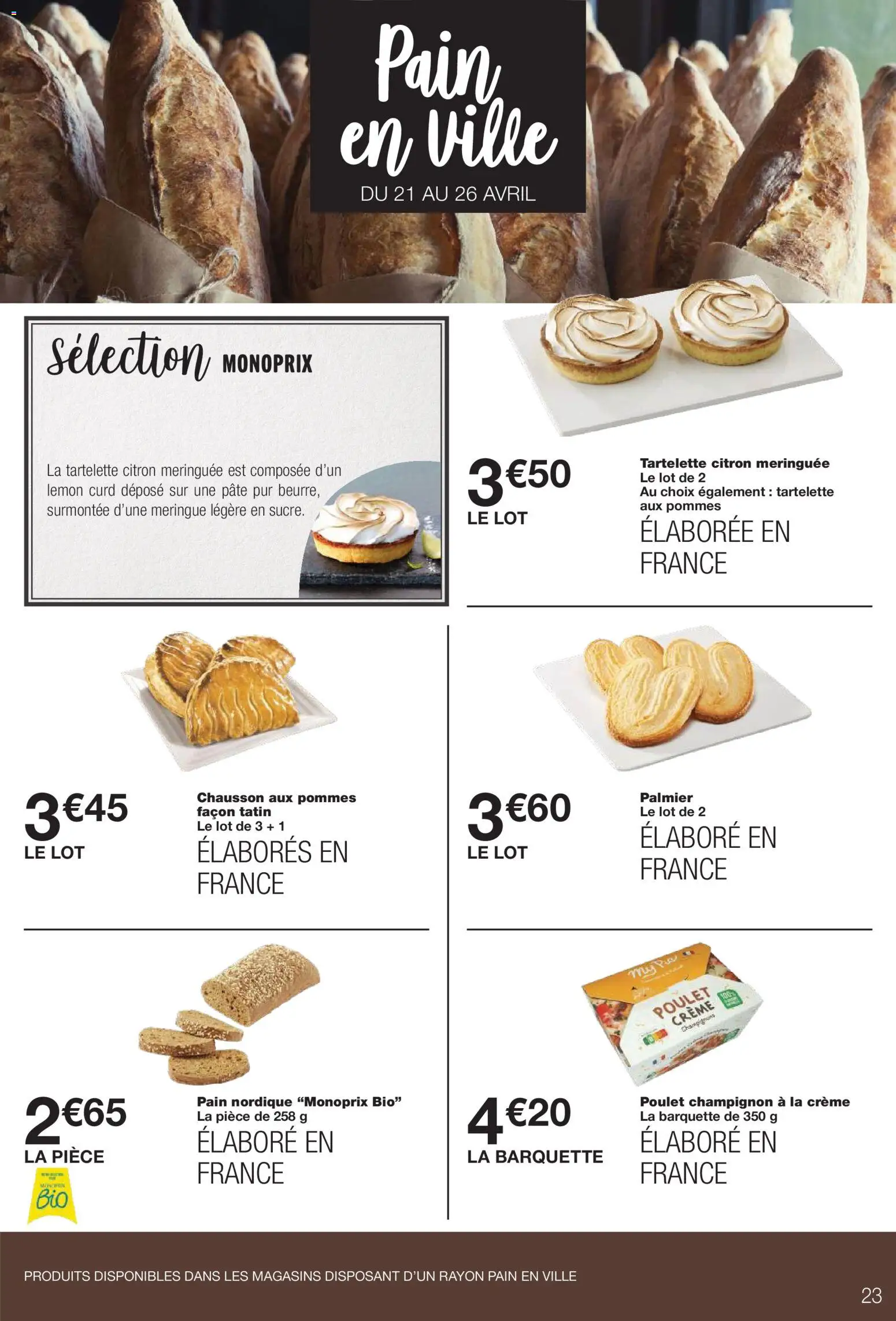 {H1} | Page: 23 | Produits: Citron, Palmier, Pain, Champignon