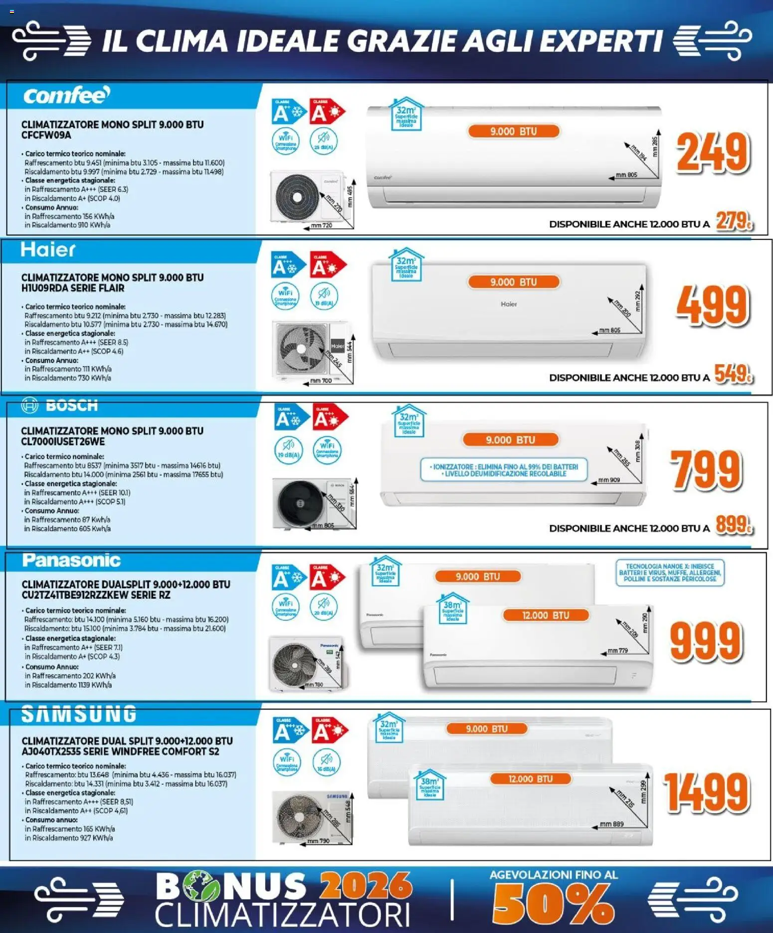 Volantino Expert del 26.03.2026 | Pagina: 20 | Prodotti: Climatizzatore, Smartphone, Batterie, Samsung