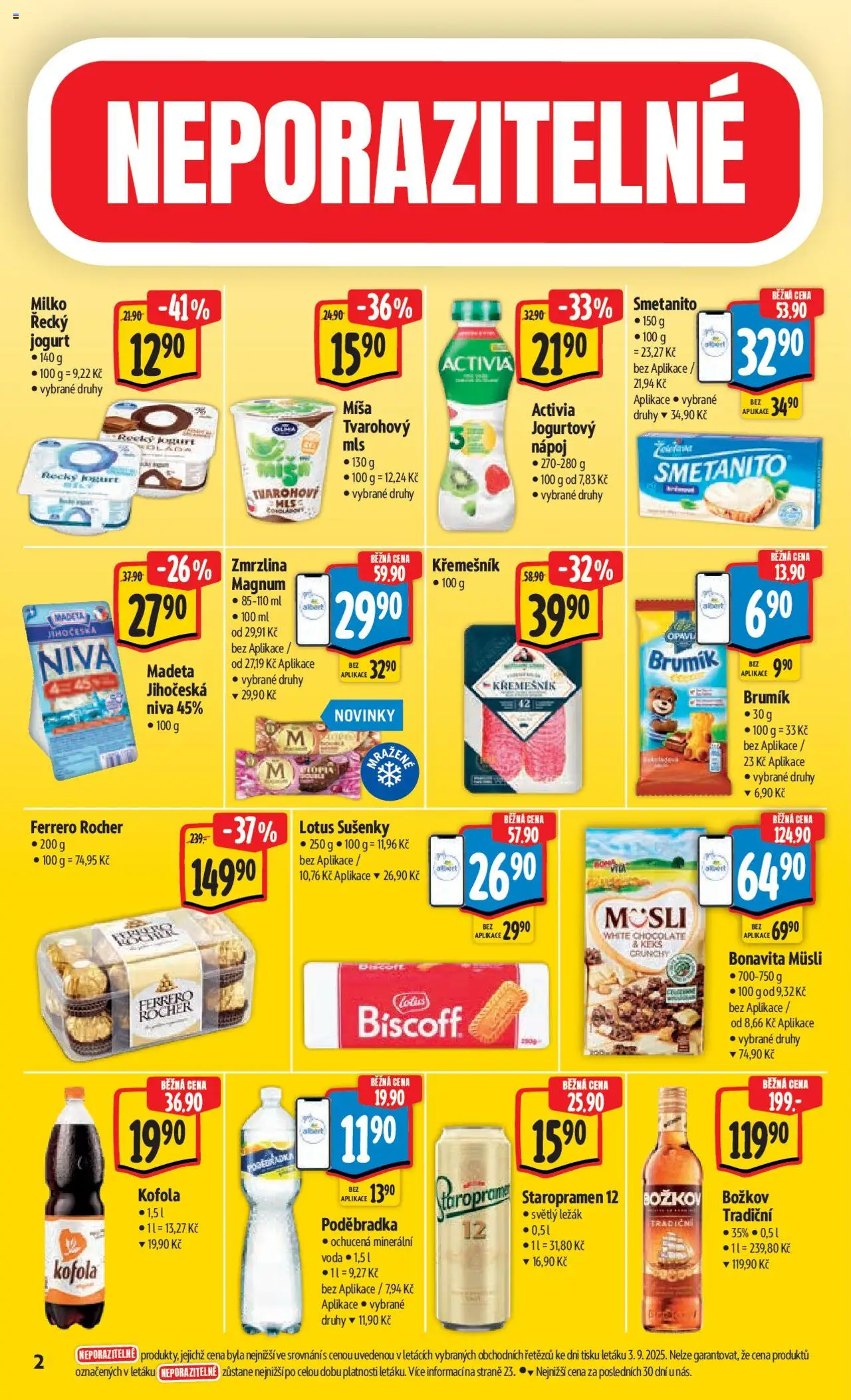 Albert leták - Hypermarket od 10.09.2025 | Strana: 6 | Produkty: Ferrero Rocher, Staropramen 12, Zmrzlina, Sušenky