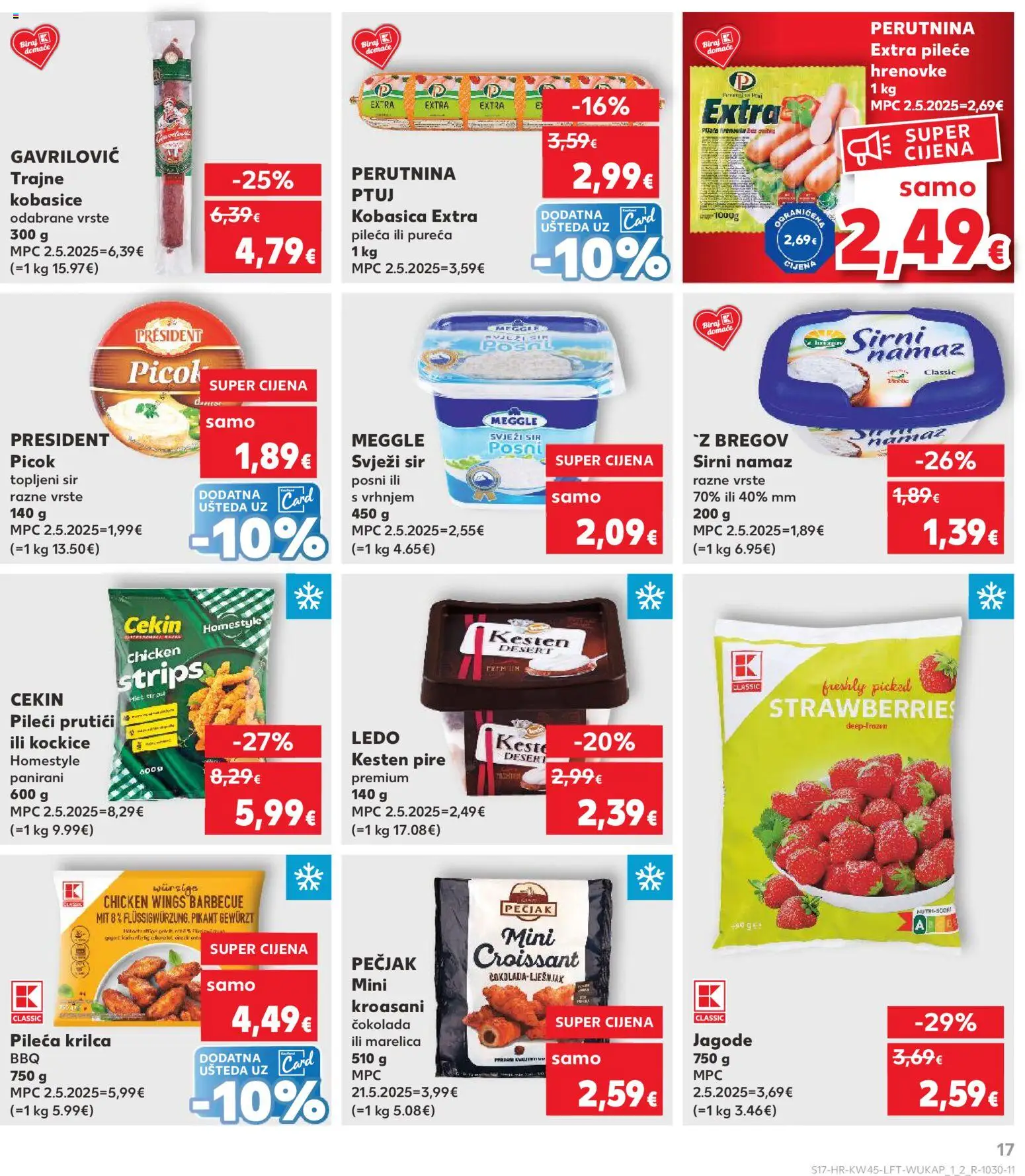 Kaufland katalog | vrijedi od 05.11.2025 | Stranica: 17 | Proizvodi: Ledo, Svježi sir, Perutnina Ptuj, Namaz