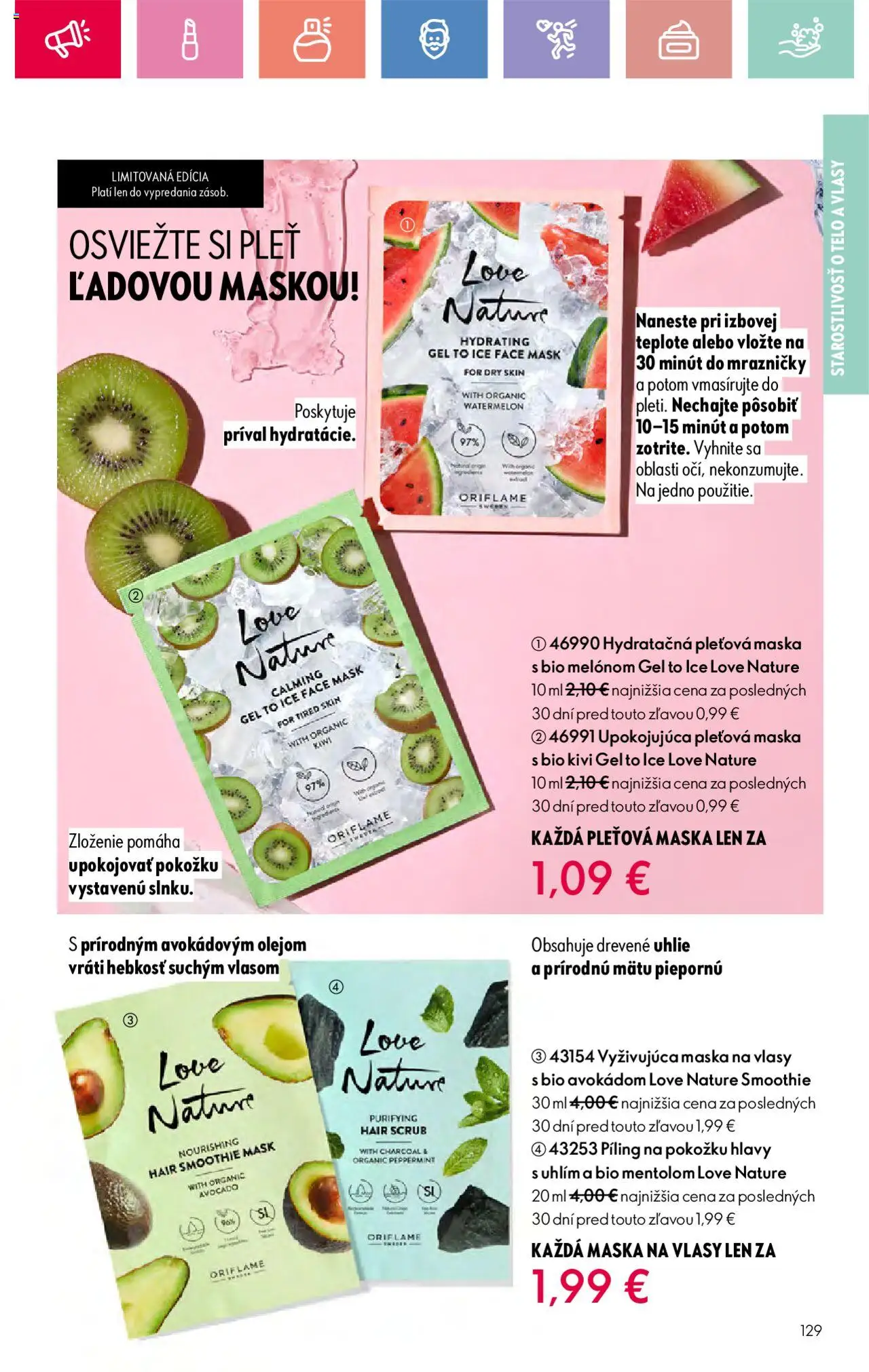 Katalóg Oriflame 12 2025 │ platný od 17.08.2025 | Strana: 129 | Produkty: Mrazničky, Maska na vlasy, Kiwi