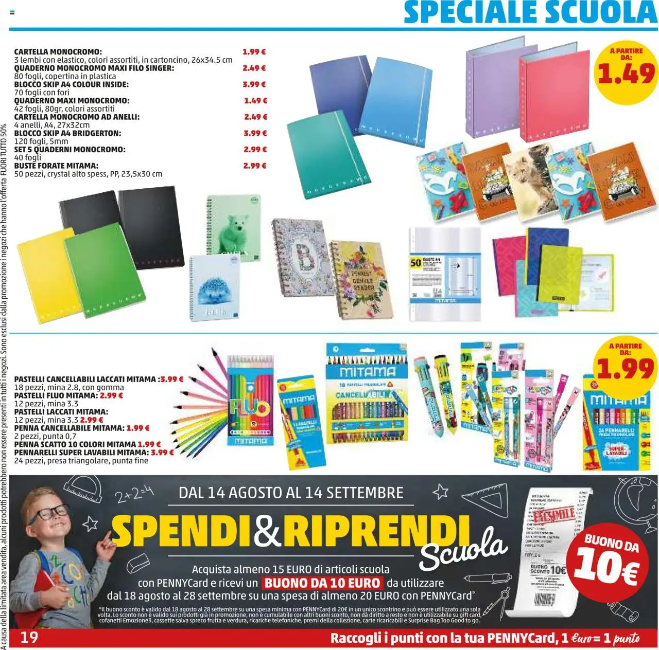 Volantino PENNY del 14.08.2025 | Pagina: 19 | Prodotti: Frutta, Pennarelli, Pastelli, Presa