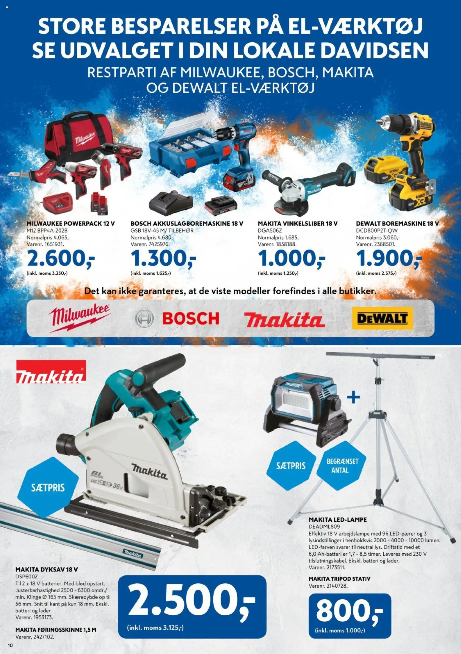 Davidsen tilbudsavis – gyldig fra 04.12.2025 | Side: 10 | Produkter: Boremaskine, Batteri