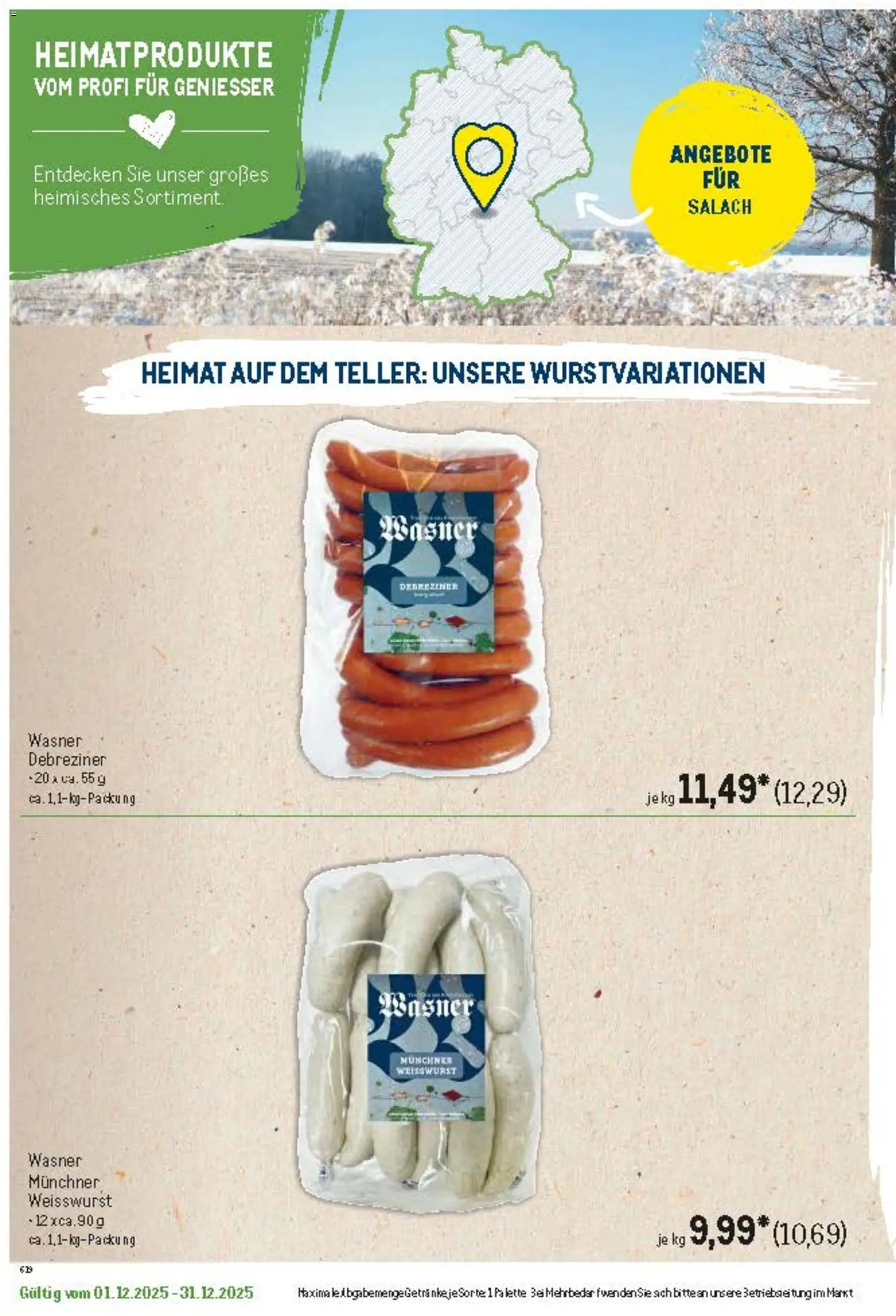 Metro Regionaler Flyer – gültig ab 01.12.2025 | Seite: 41 | Produkte: Weißwurst