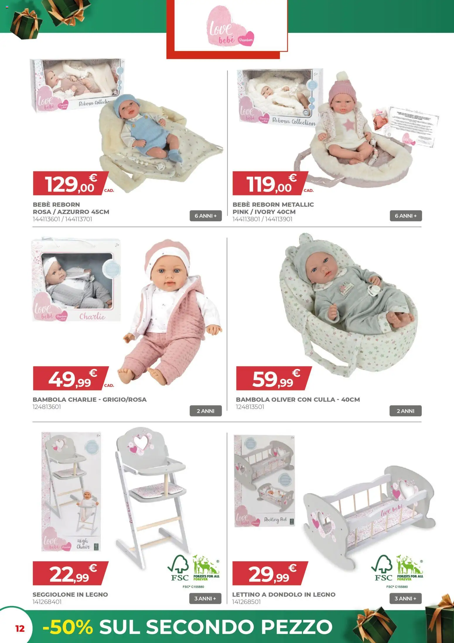 Volantino Toys Center del 02.12.2025 | Pagina: 12 | Prodotti: Dondolo, Lettino, Culla