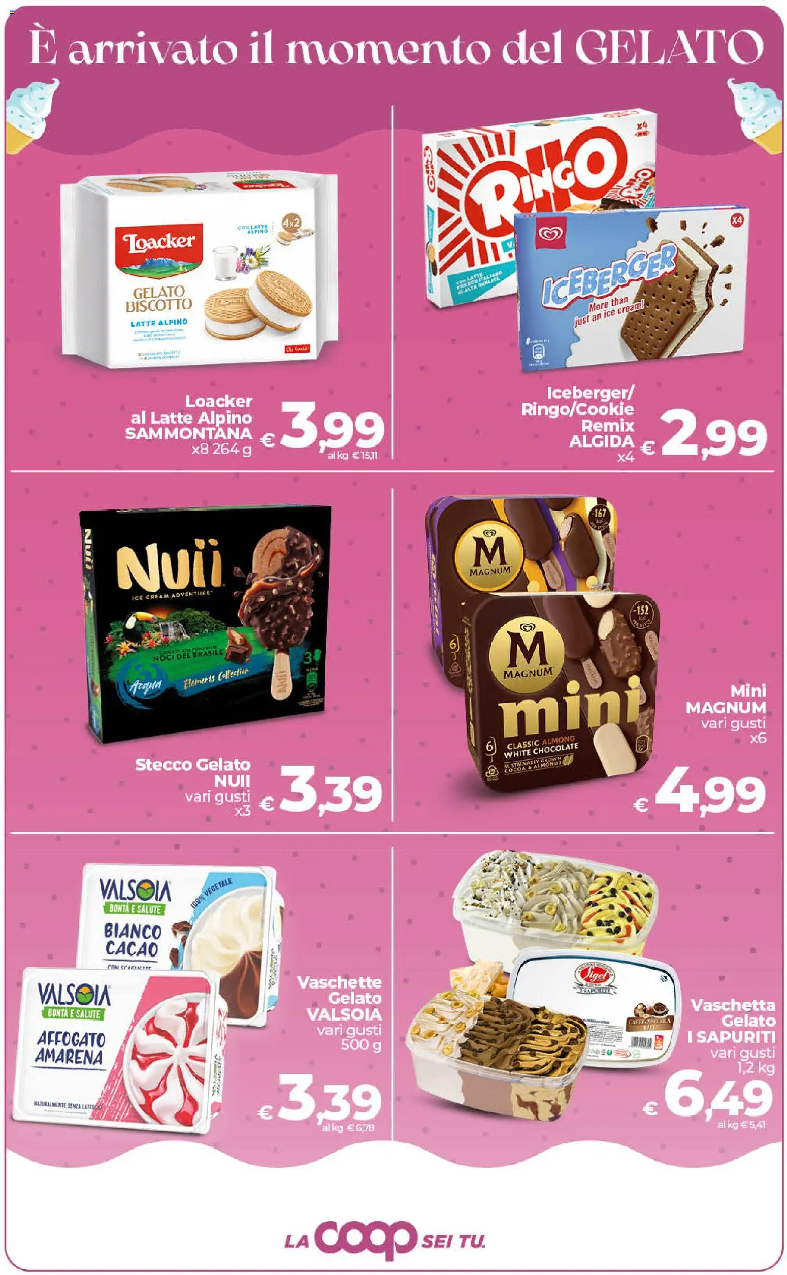 Volantino COOP del 17.04.2026 | Pagina: 19 | Prodotti: Gelato, Latte, Noci, Amarena